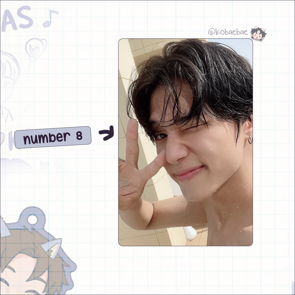 Atz - Wooyoung handmade photocards kpop inspired - Set 5