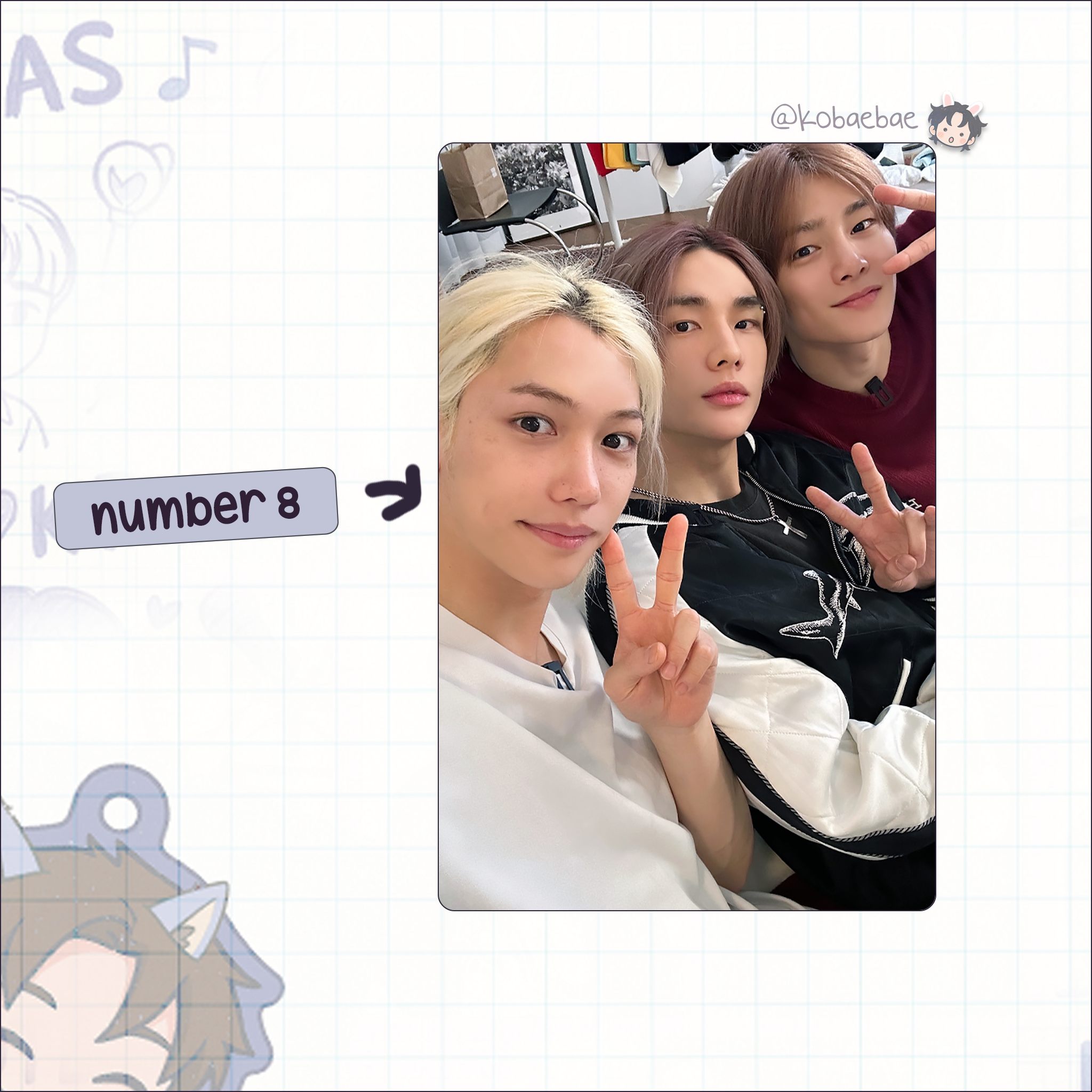 Stray Kids (Skz) - Ot8 Unit Handmade photocards kpop inspired - Bias set 4