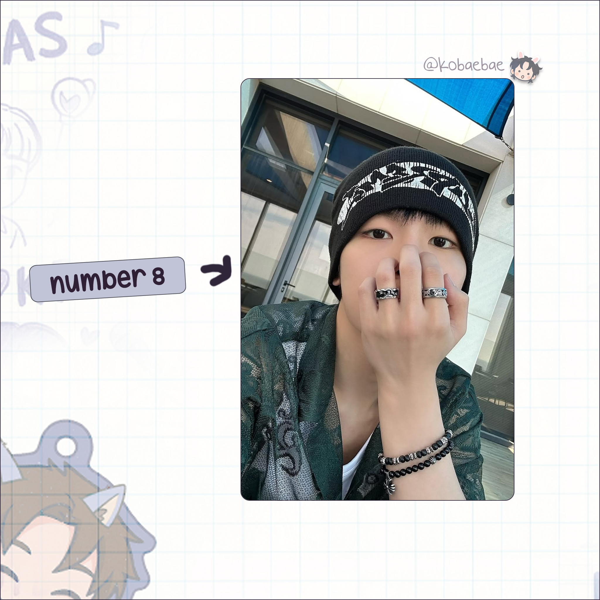 Xkrs - Yechan handmade photocards kpop inspired - Set 1