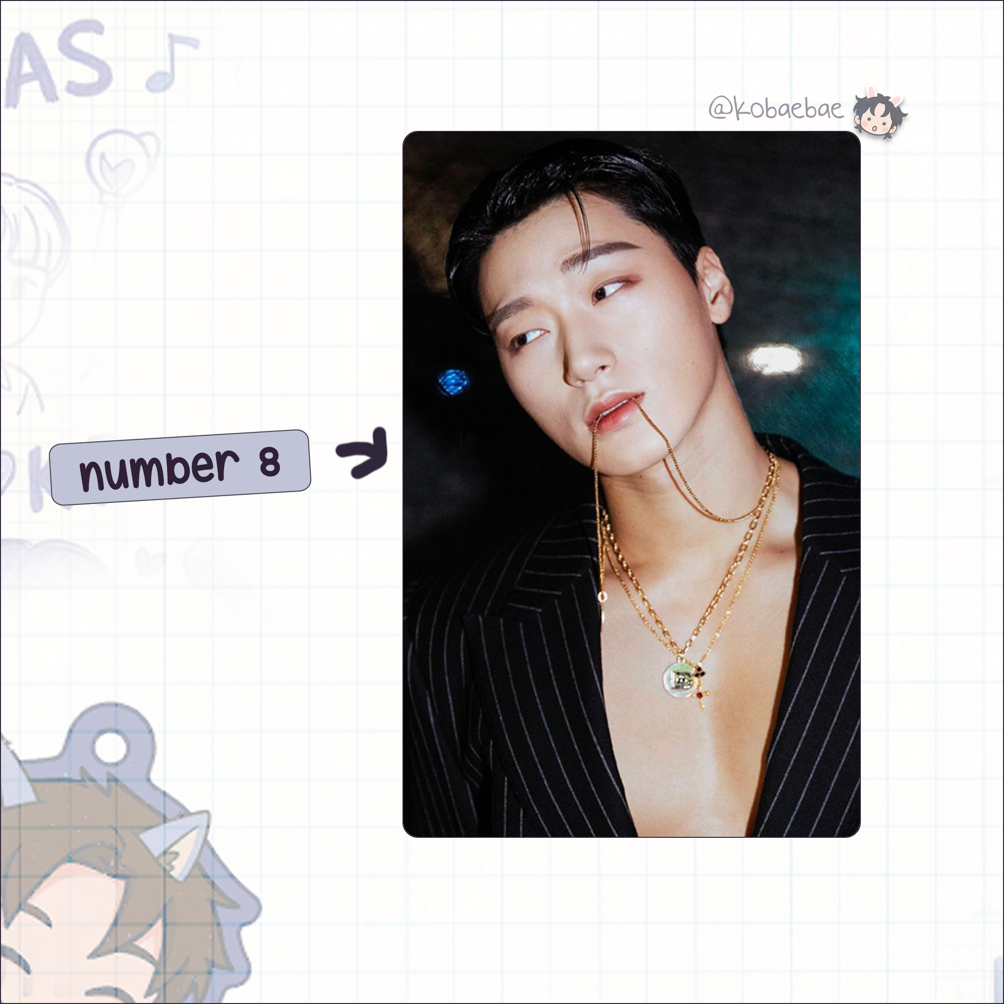 Atz - San handmade photocards kpop inspired - Set 5
