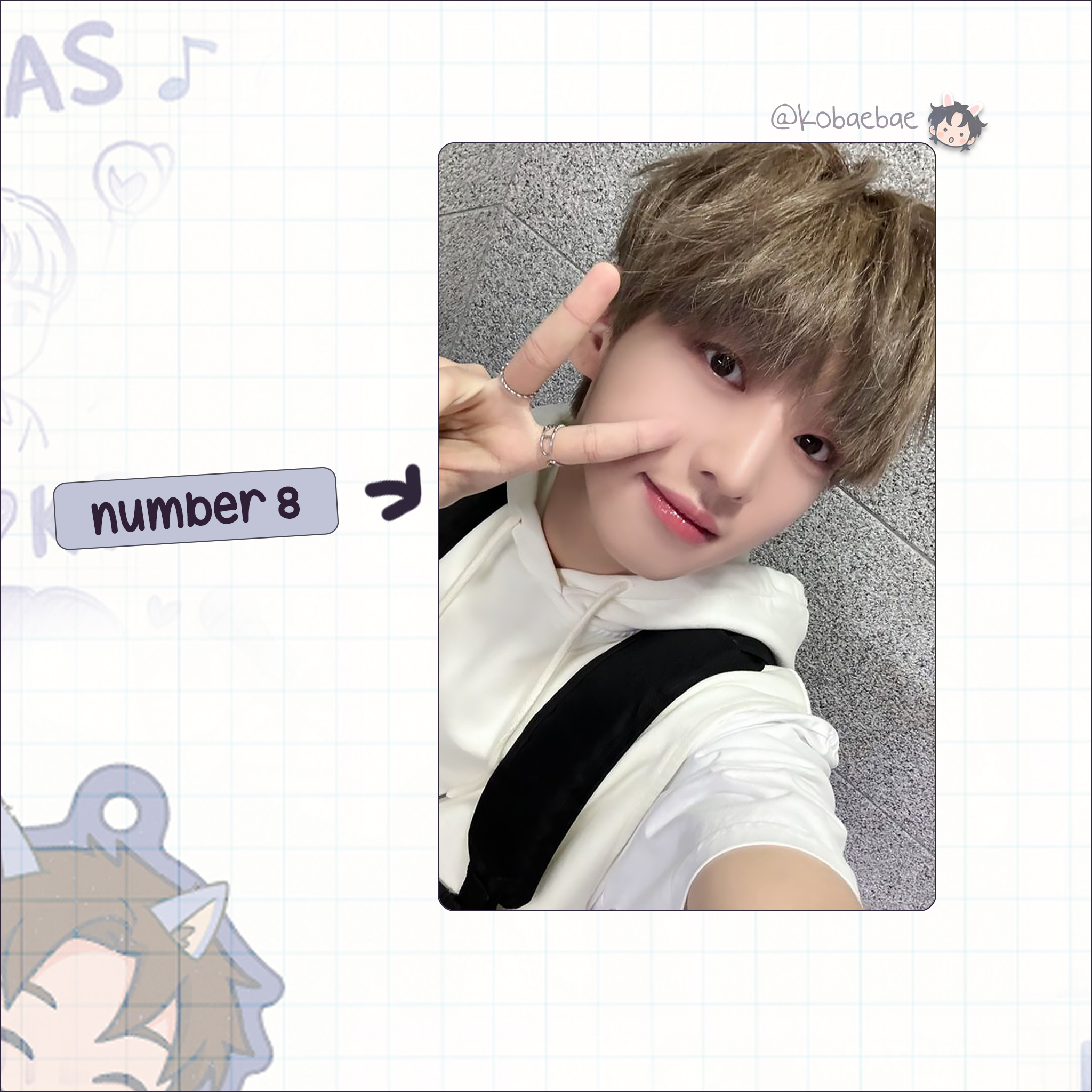 Xkrs - Yujun handmade photocards kpop inspired - Set 1