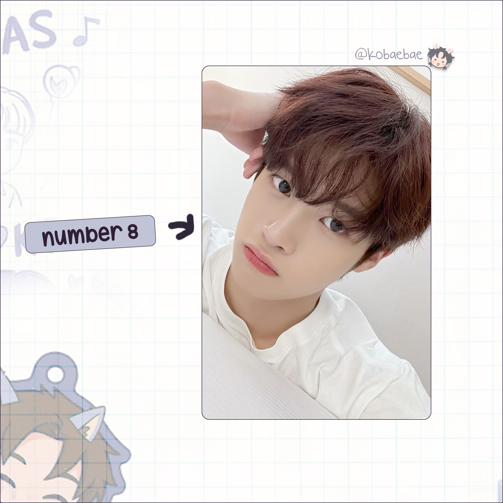 Xkrs - Junmin handmade photocards kpop inspired - Set 1