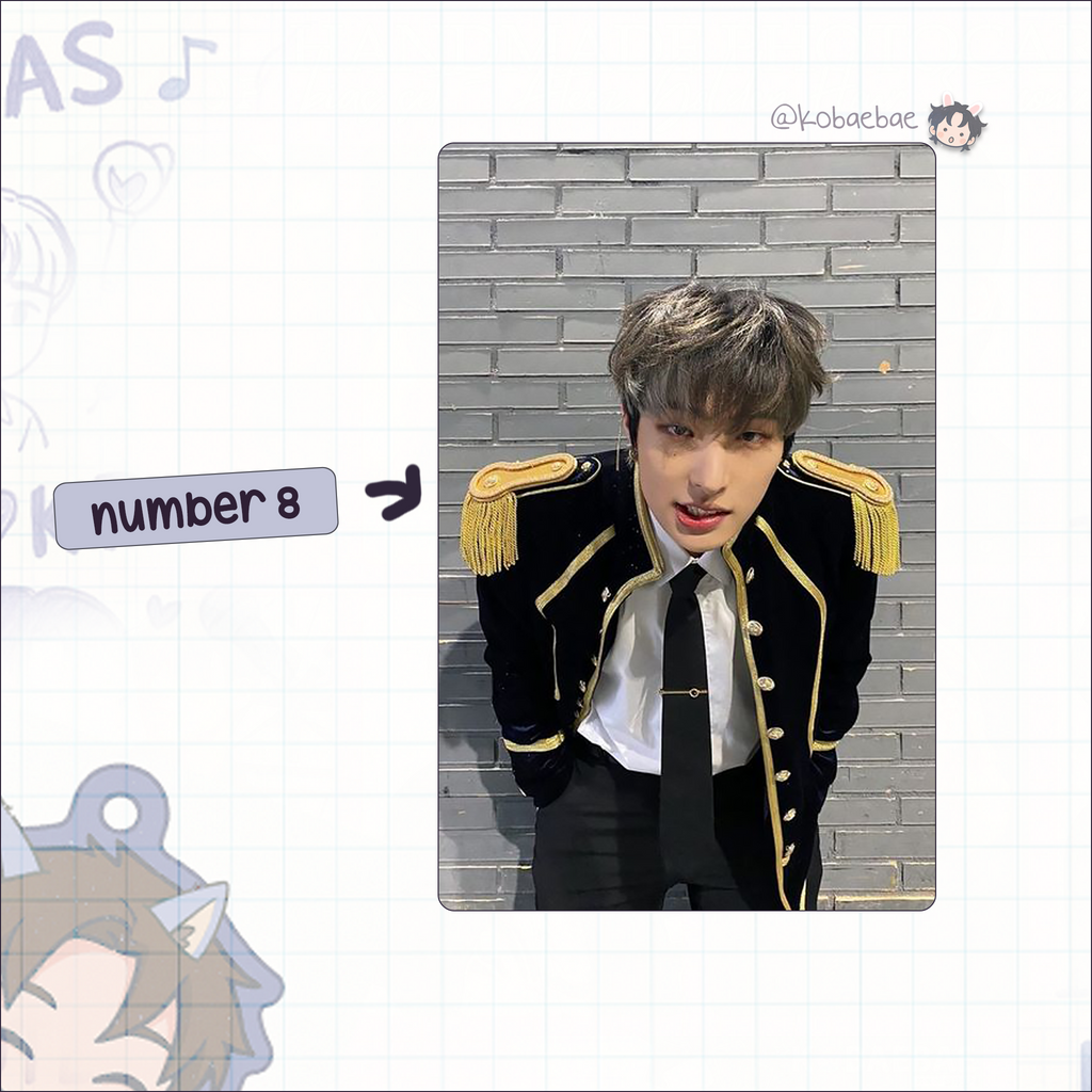 Ateez - Mingi handmade photocards kpop inspired - set 6