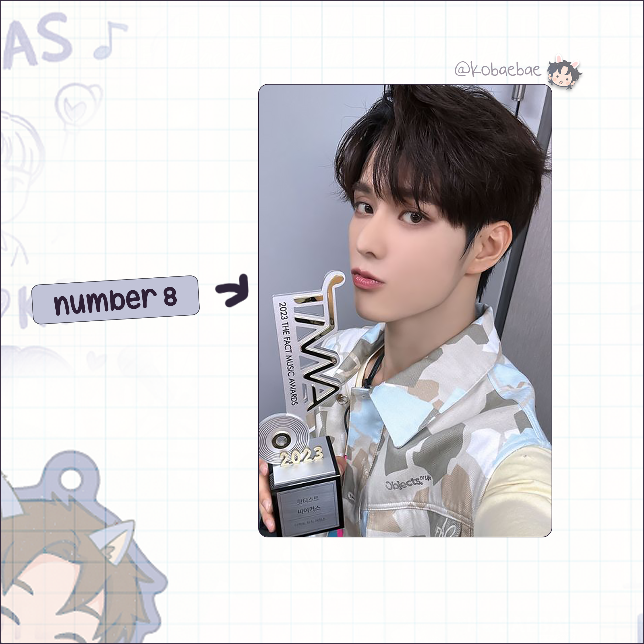 Xkrs - Jinsik handmade photocards kpop inspired - Set 1