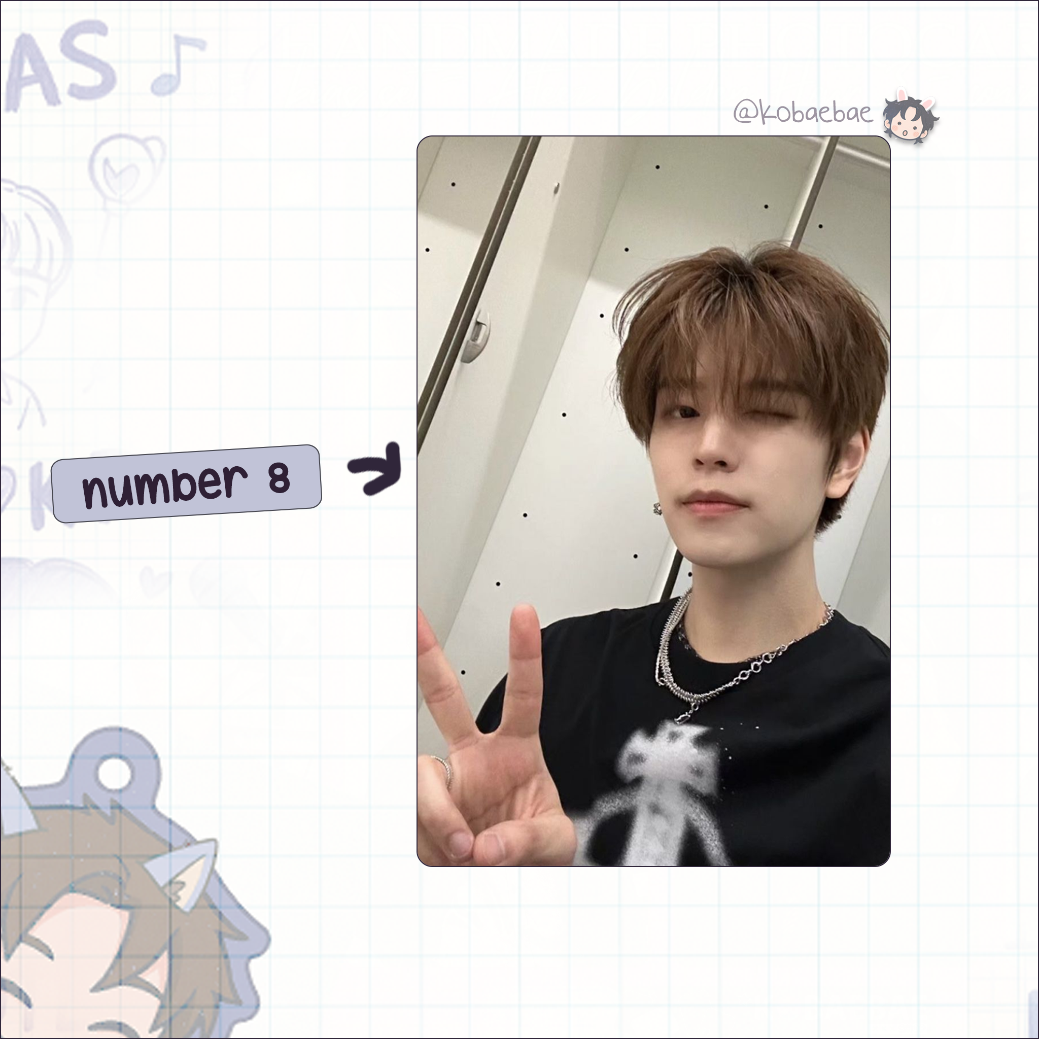 Skz (Stray Kids) - Min handmade photocards kpop inspired - Set 6