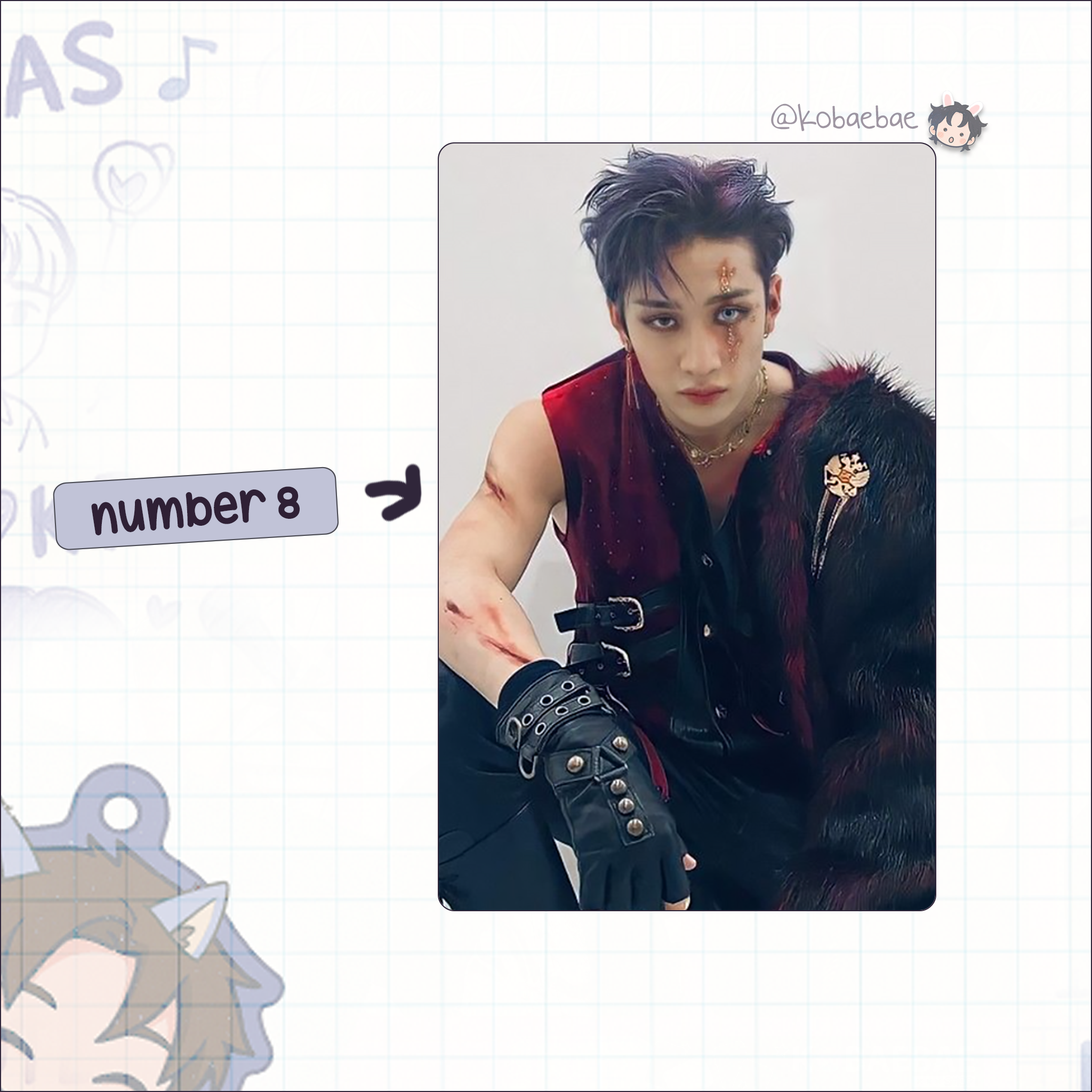 Stray Kids - Bang Chan Handmade photocards kpop inspired - Bias set 4