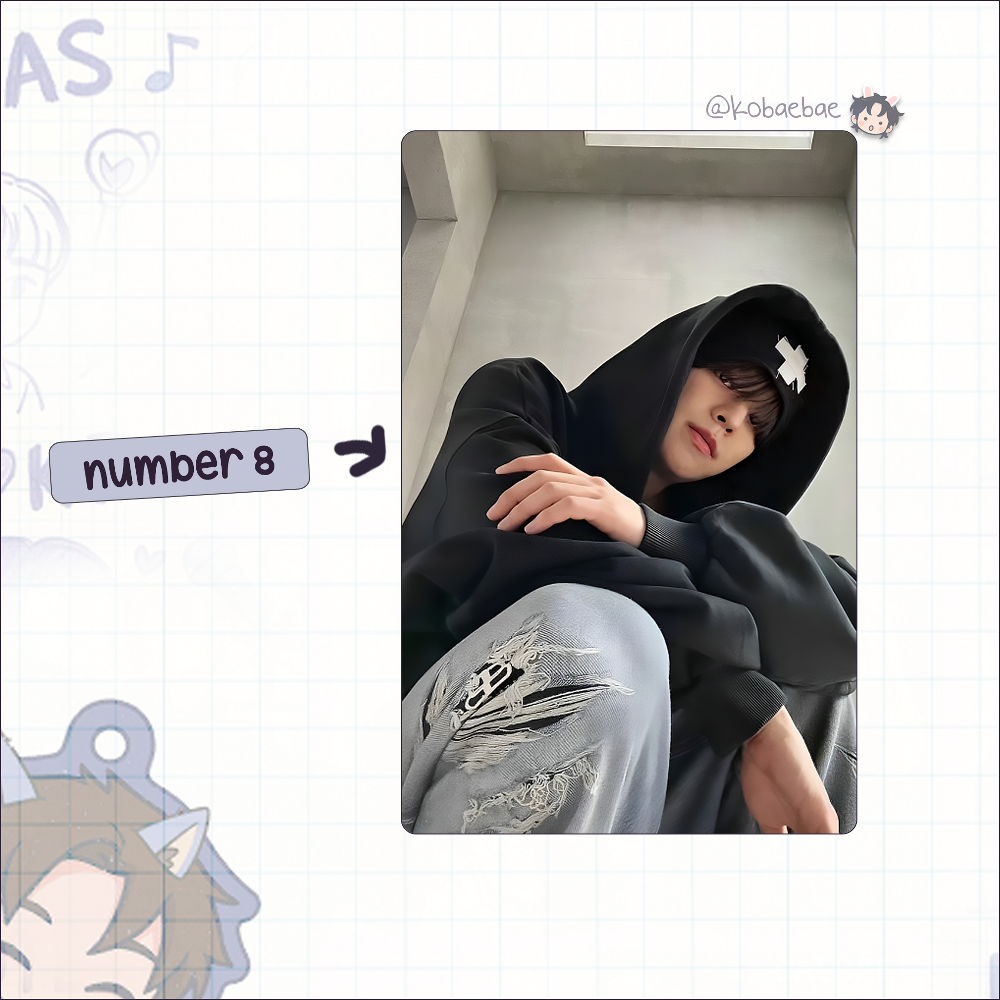 Stray Kids (Skz) - Min Handmade photocards kpop inspired - Bias set 7