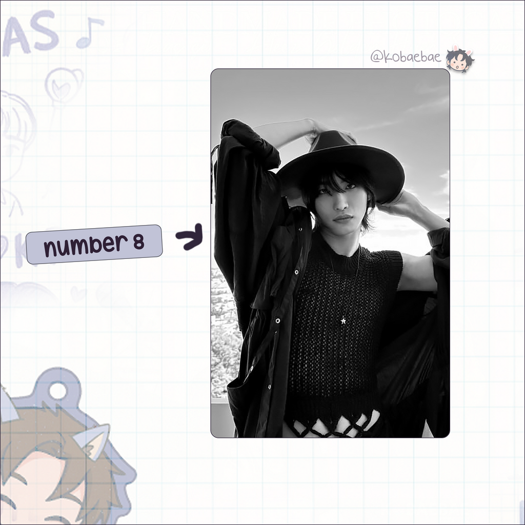 Ateez - Seonghwa handmade photocards kpop inspired - set 6
