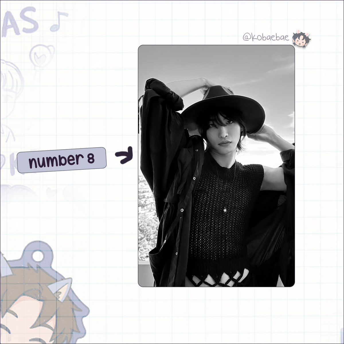 Ateez - Seonghwa handmade photocards kpop inspired - set 6