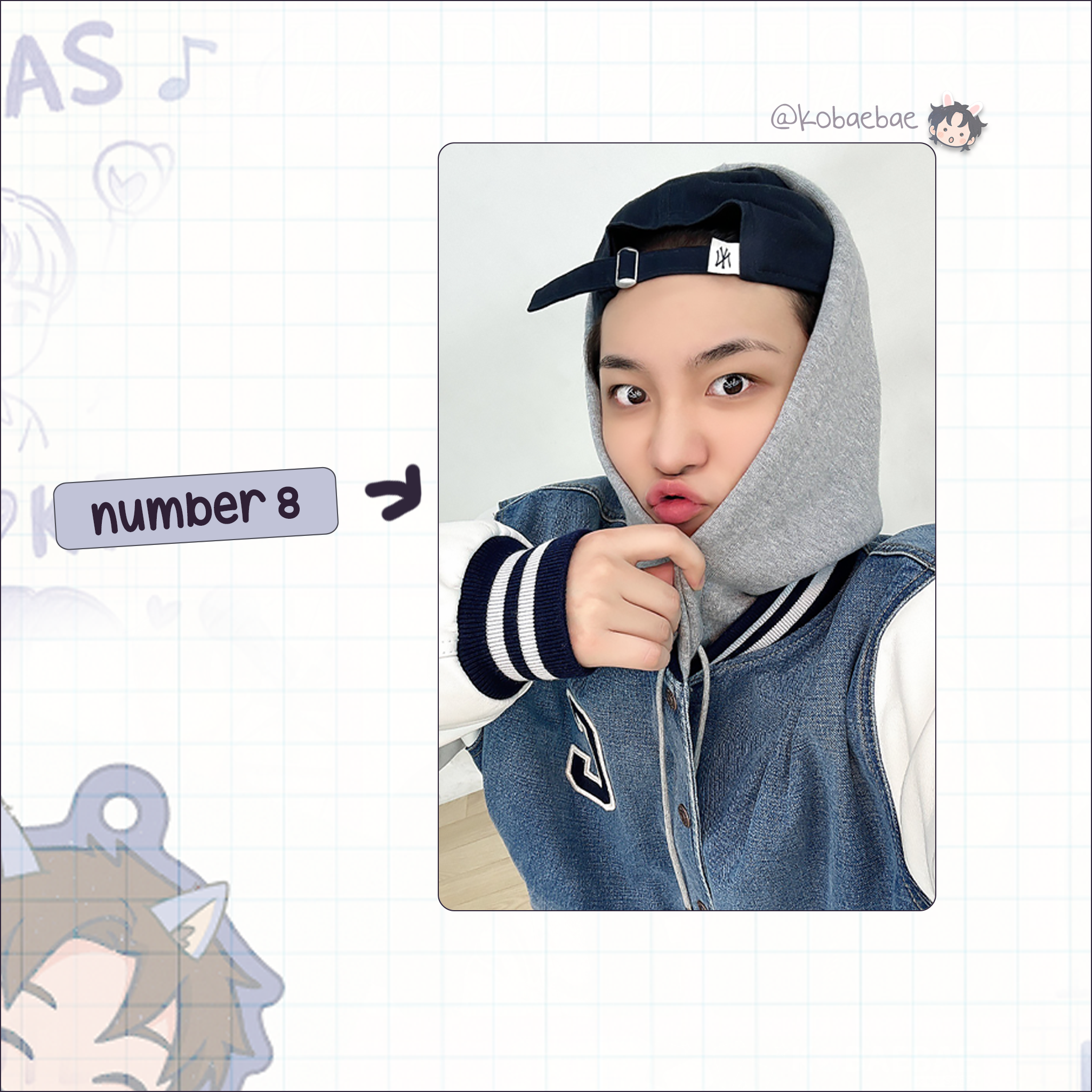 Atz - Jongho handmade photocards kpop inspired - Set 5