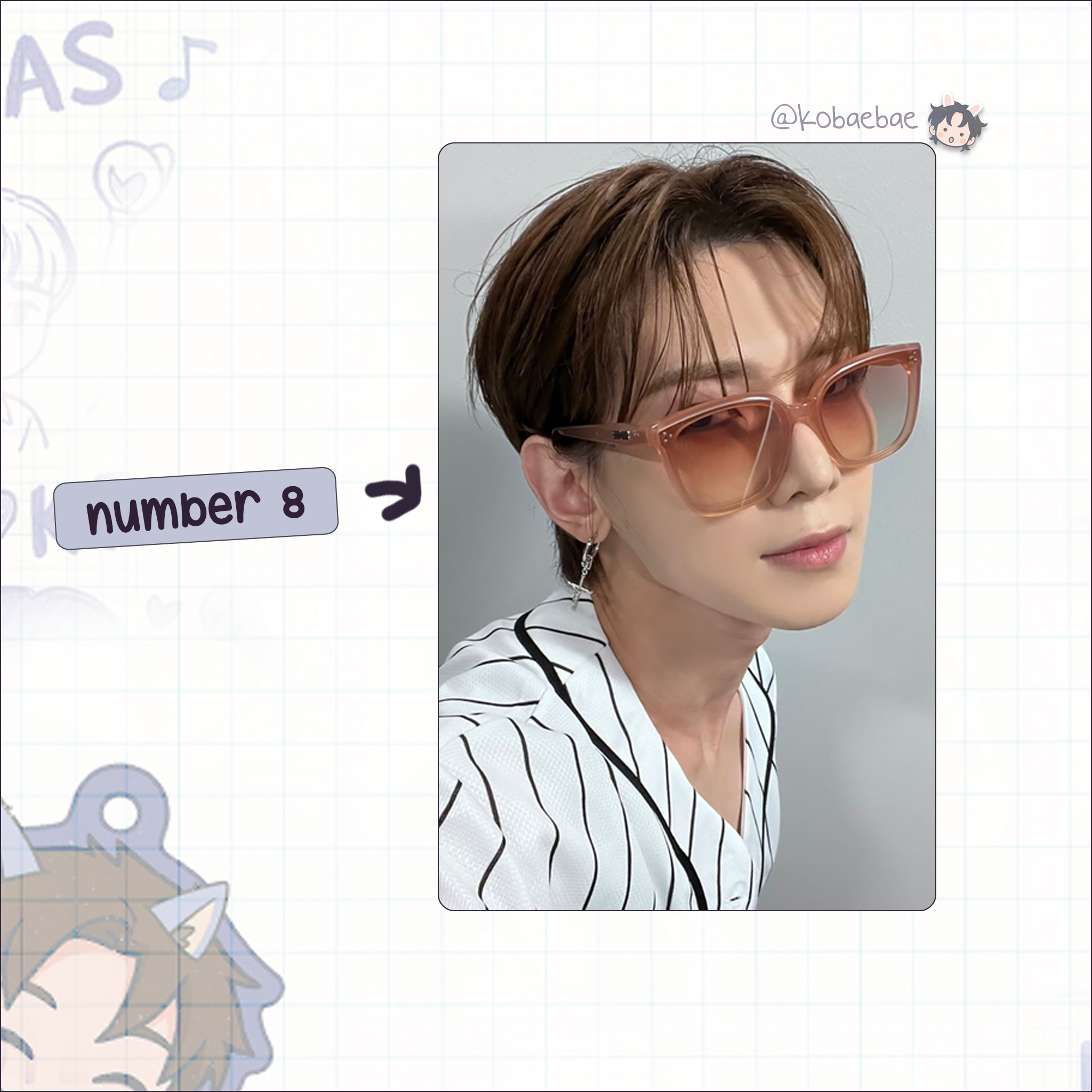 Atz - Yeosang handmade photocards kpop inspired - Set 5