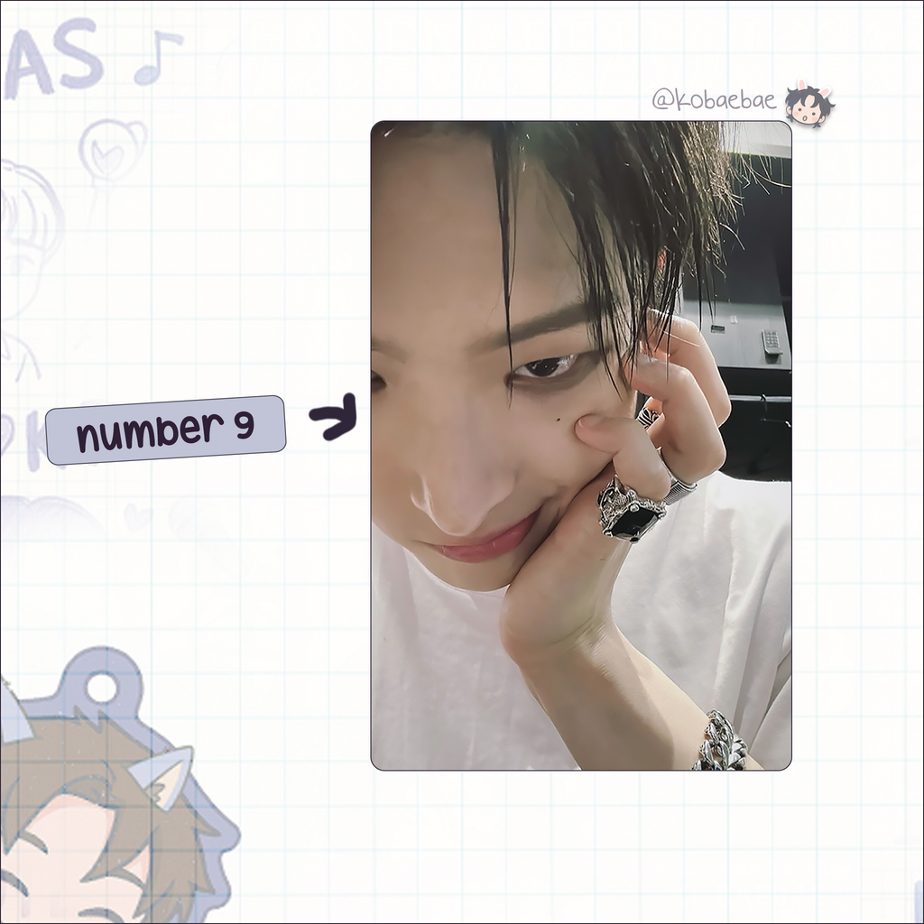 Ateez - Mingi handmade photocards kpop inspired - set 6