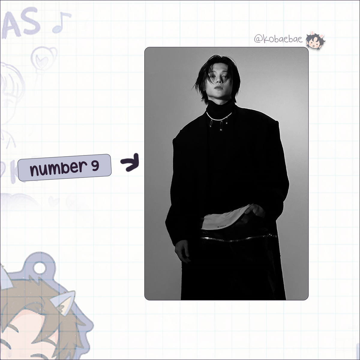Ateez - Wooyoung handmade photocards kpop inspired - set 6