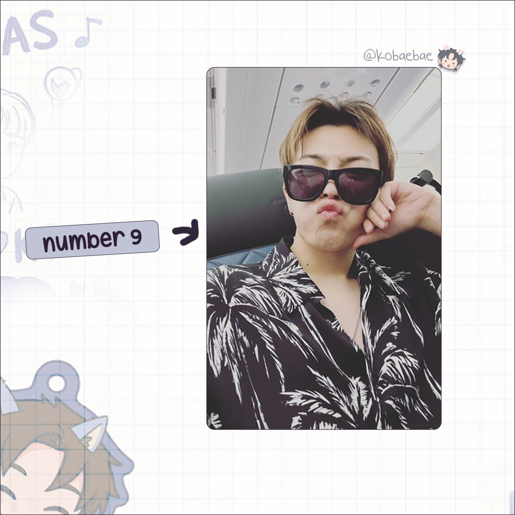 Ateez - Hongjoong handmade photocards kpop inspired - set 6