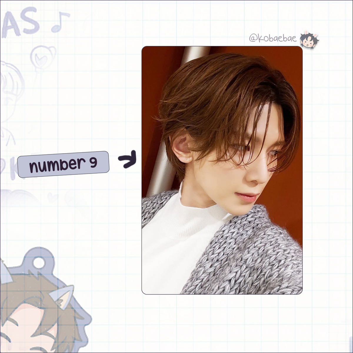 Ateez - Yeosang handmade photocards kpop inspired - set 6