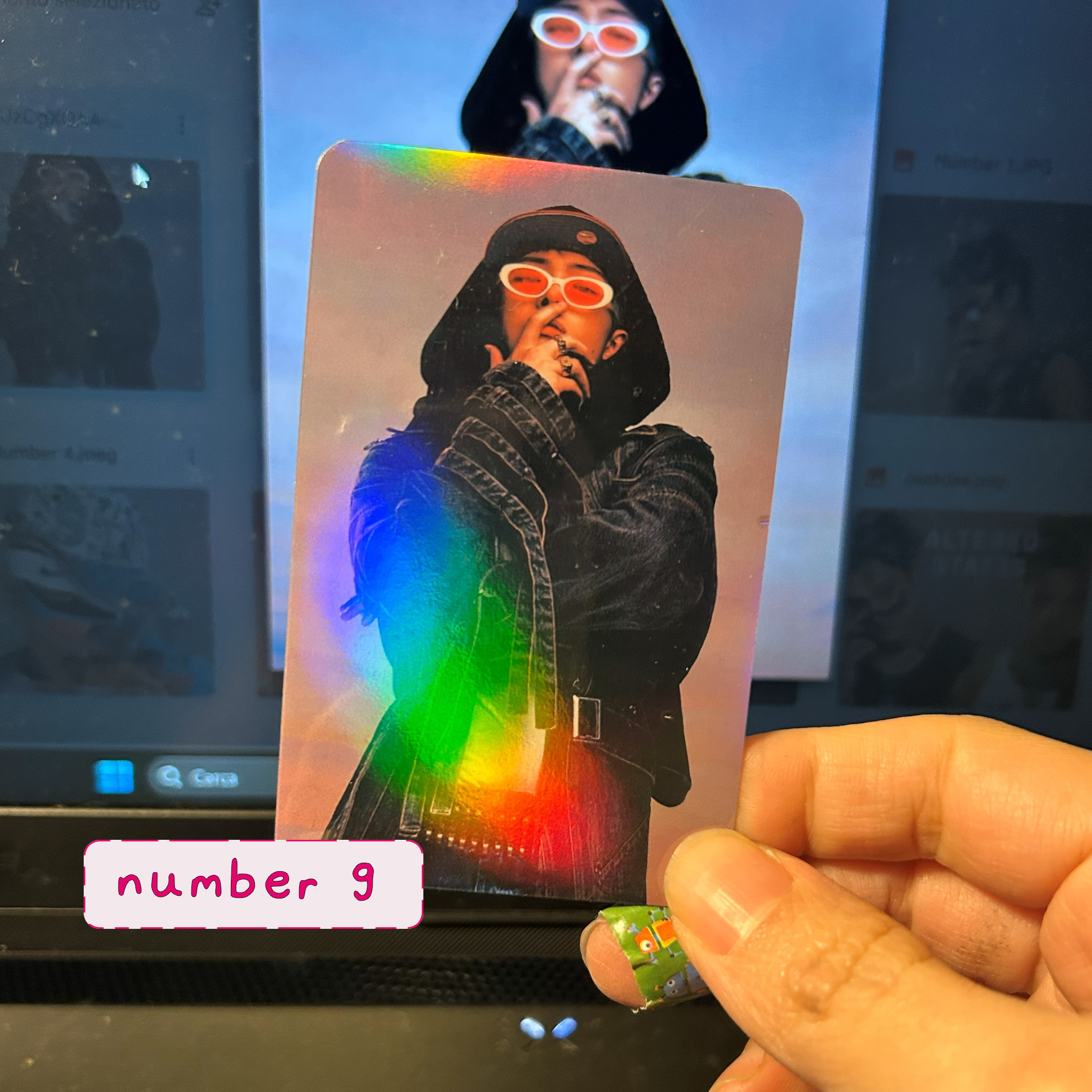 Atz - Rainbow holo Handmade photocards kpop inspired - holographic Bias Set 2