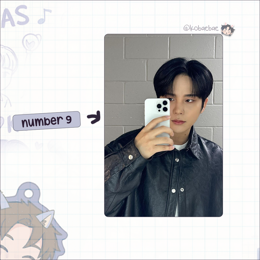 Ateez - Jongho handmade photocards kpop inspired - set 6