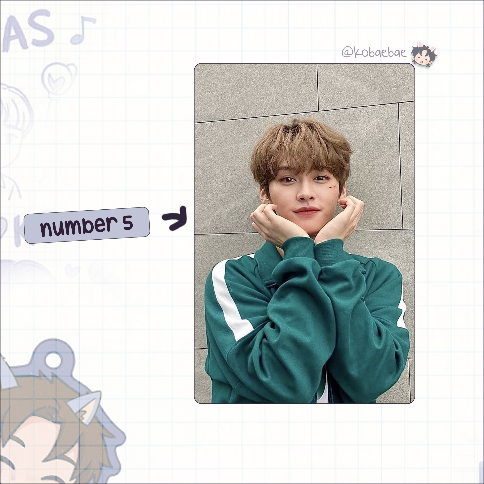 Stray Kids (Skz) - Lino Handmade photocards kpop inspired - Bias set 5