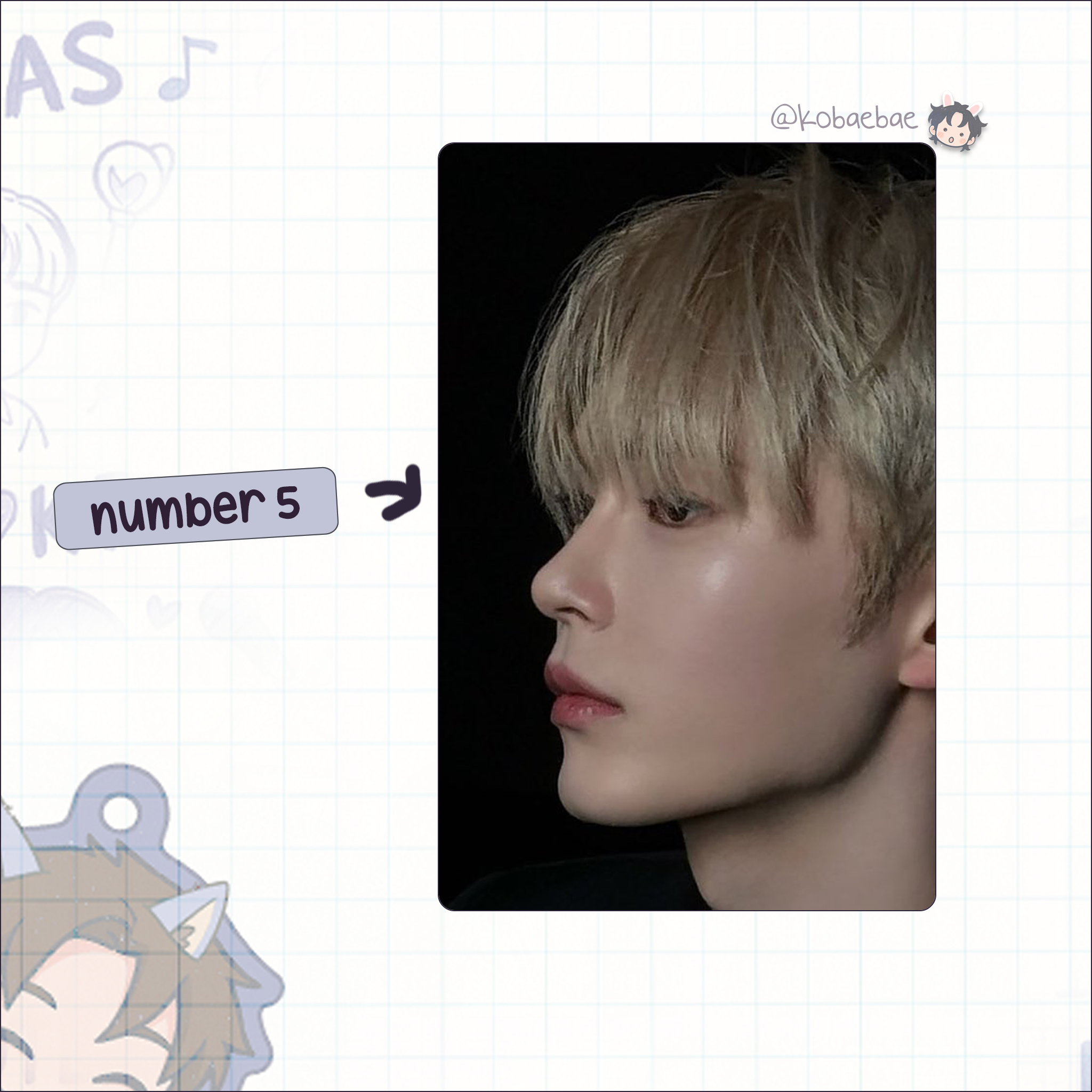 Zb1 - Hanbin handmade photocards kpop inspired - Set 3
