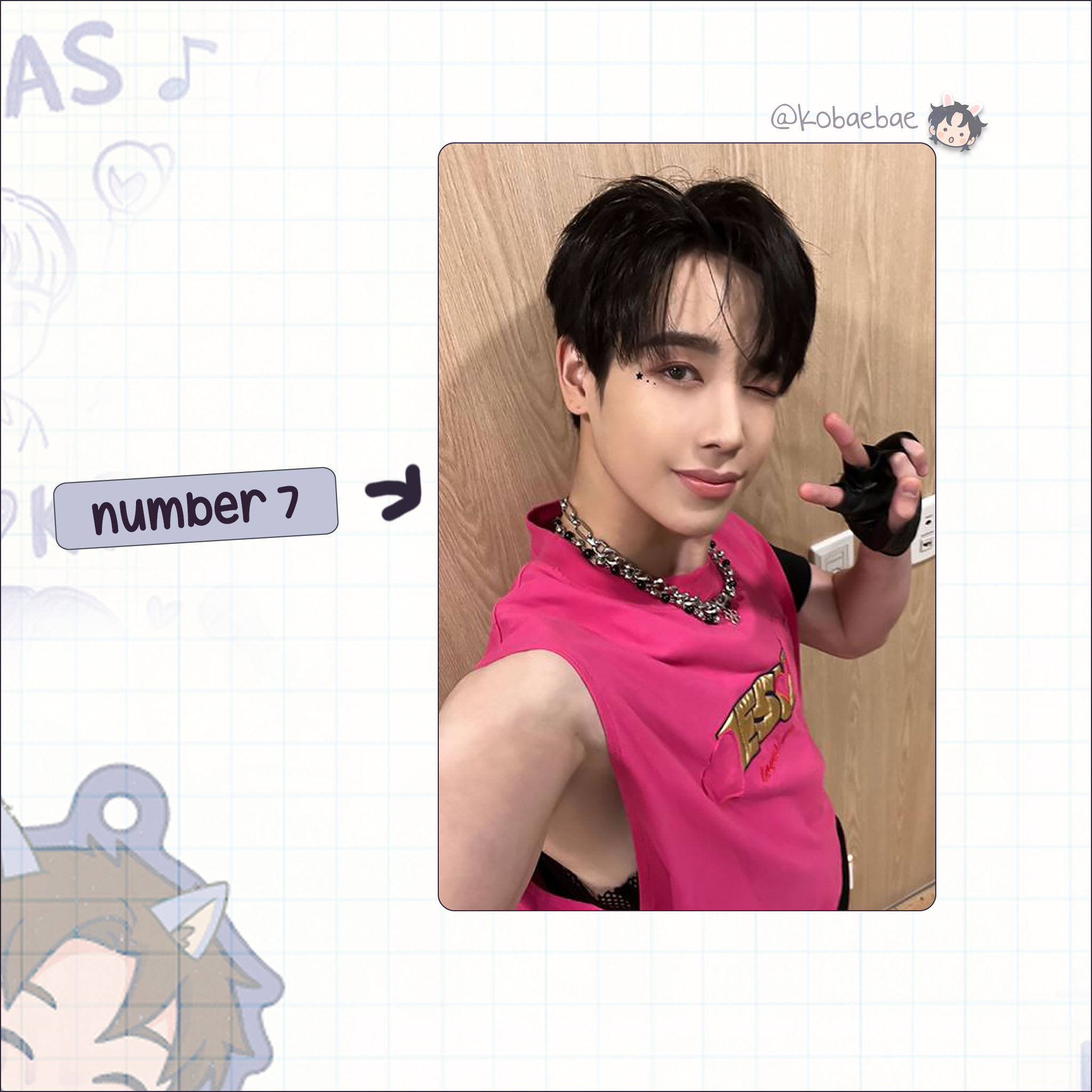 Xkrs - Hunter handmade photocards kpop inspired - Set 1