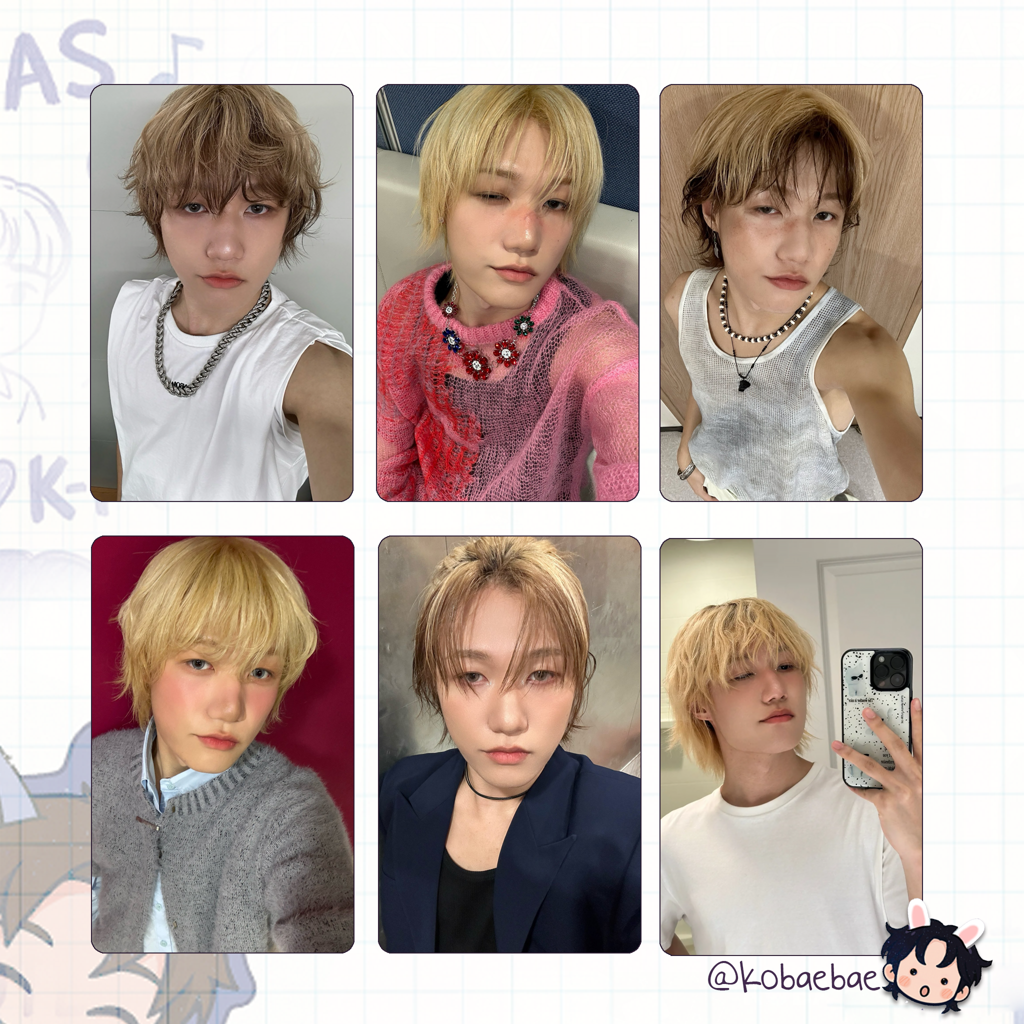 P1harmony - Jongseob handmade photocards kpop inspired - Set 3