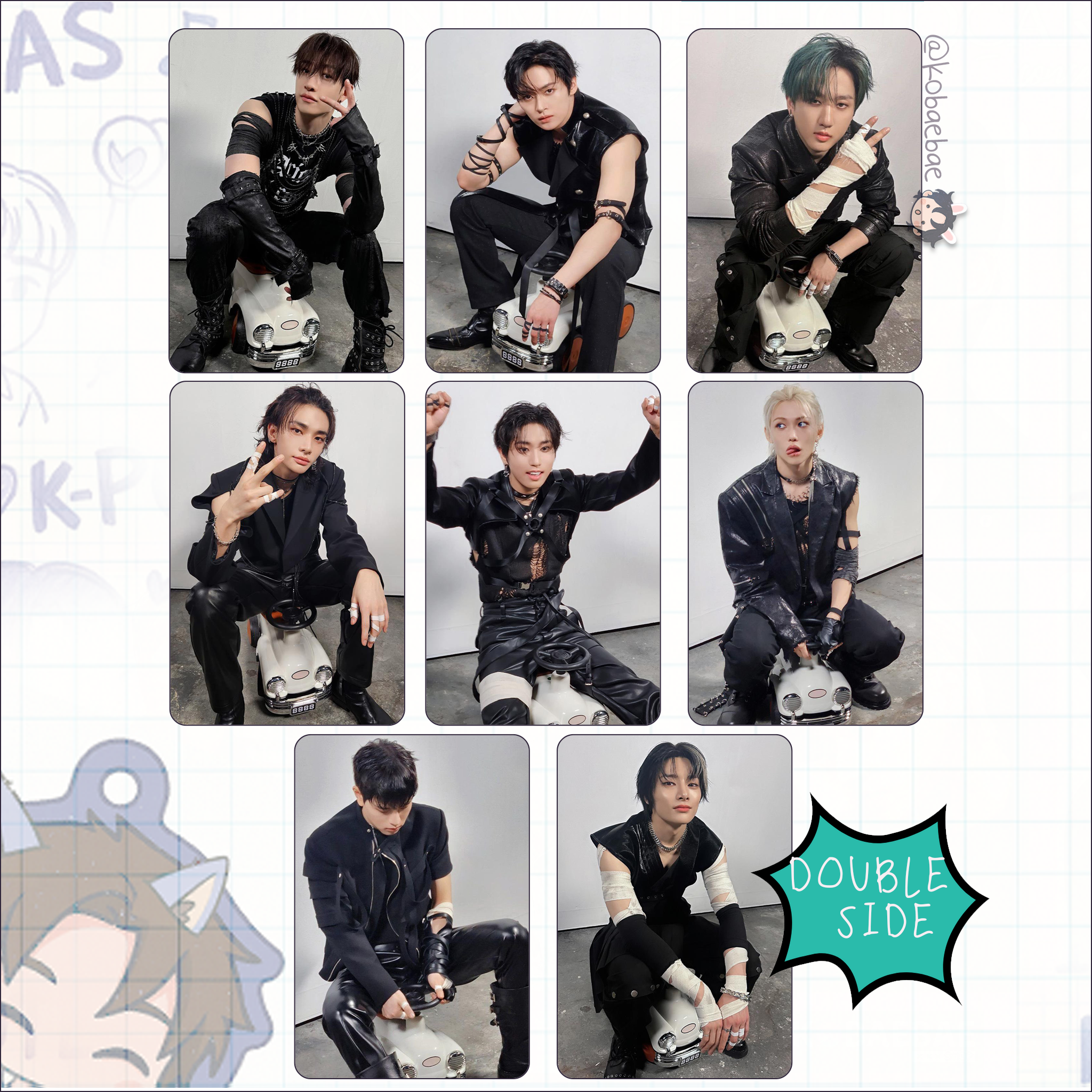 Atz - Step Out Handmade photocards kpop inspired - Double side set 2