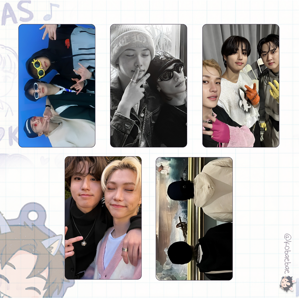 Stray Kids (Skz) - Ot8 Unit Handmade photocards kpop inspired - Bias set 3