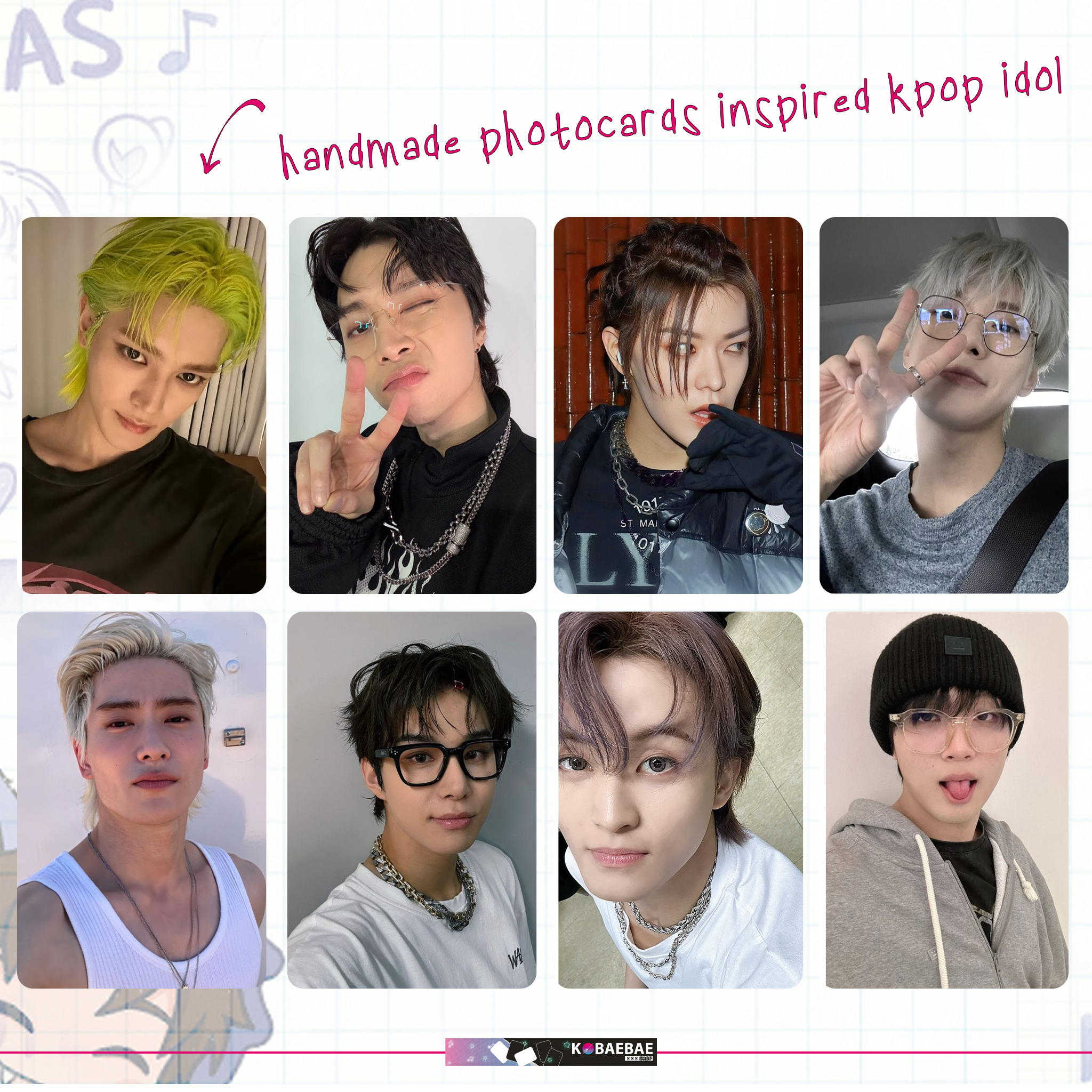 NeoUnit - Ot25 handmade photocards kpop inspired - Set 1