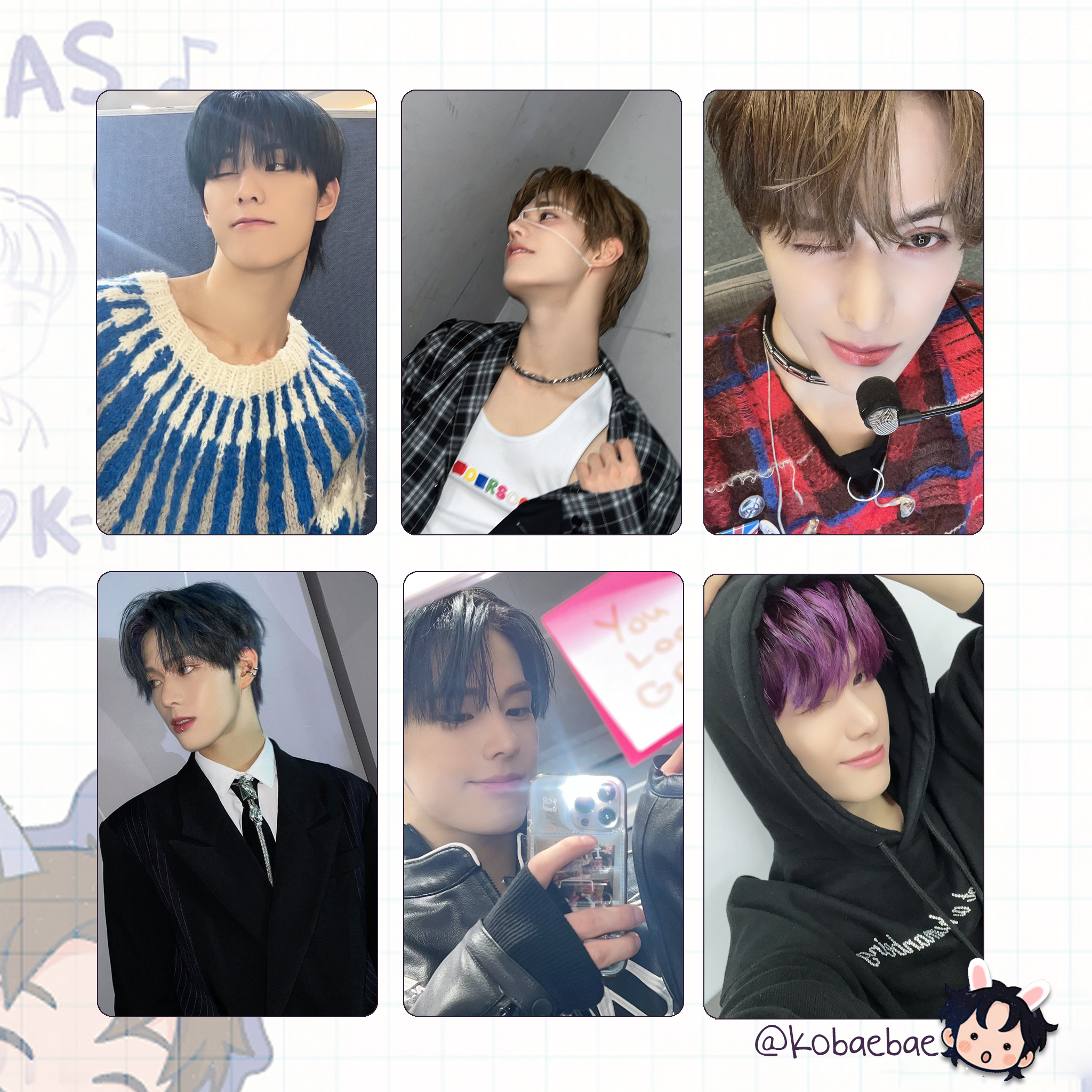 Xikers - Jinsik handmade photocards kpop inspired - Set 2