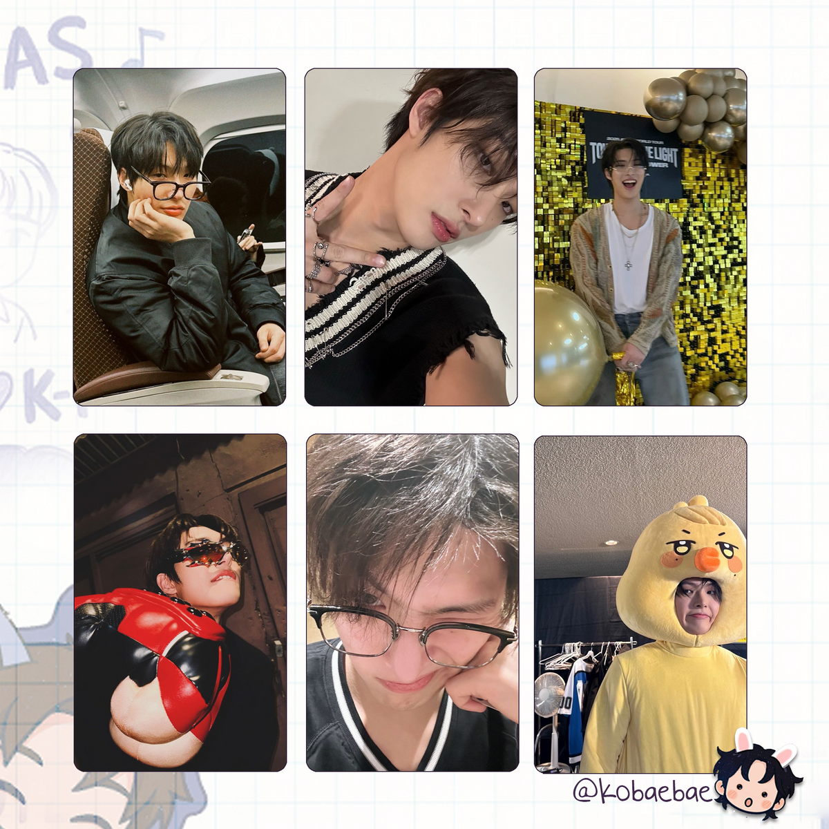 Ateez - Mingi handmade photocards kpop inspired - set 7