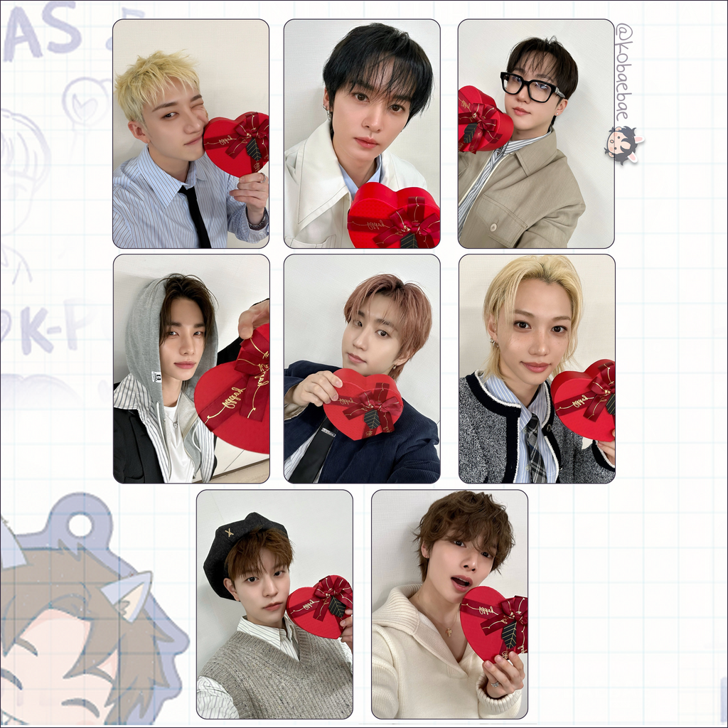 Stray Kids - Be my Valentine handmade photocards kpop inspired - bias set 2026