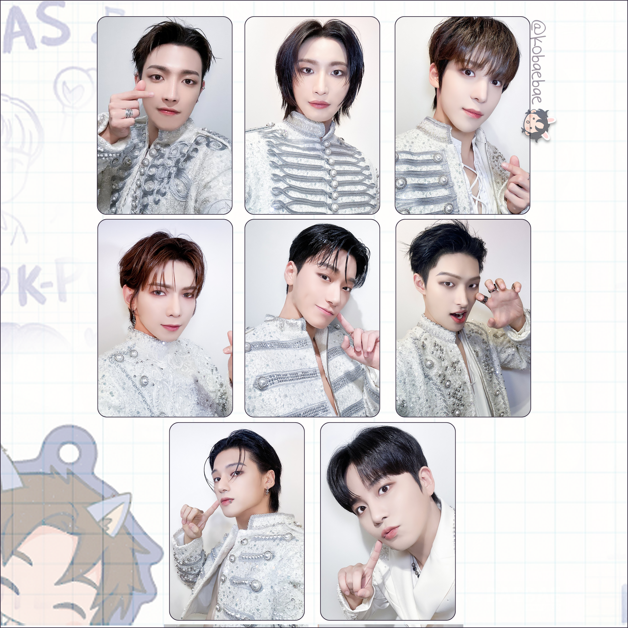 Atz - Bloggy handmade photocards kpop inspired - Bias set 3