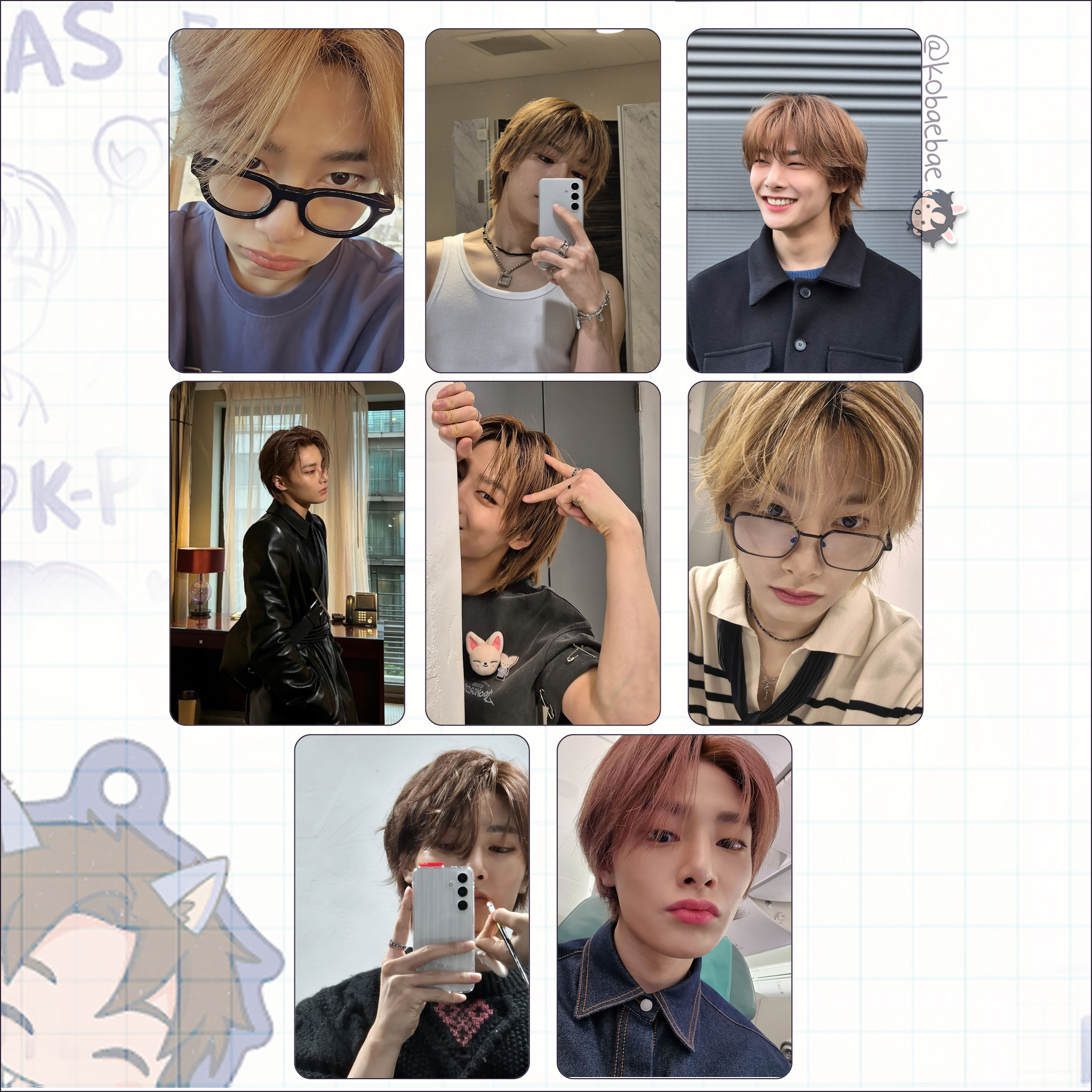 Skz (Stray Kids) - In handmade photocards kpop inspired - Set 10