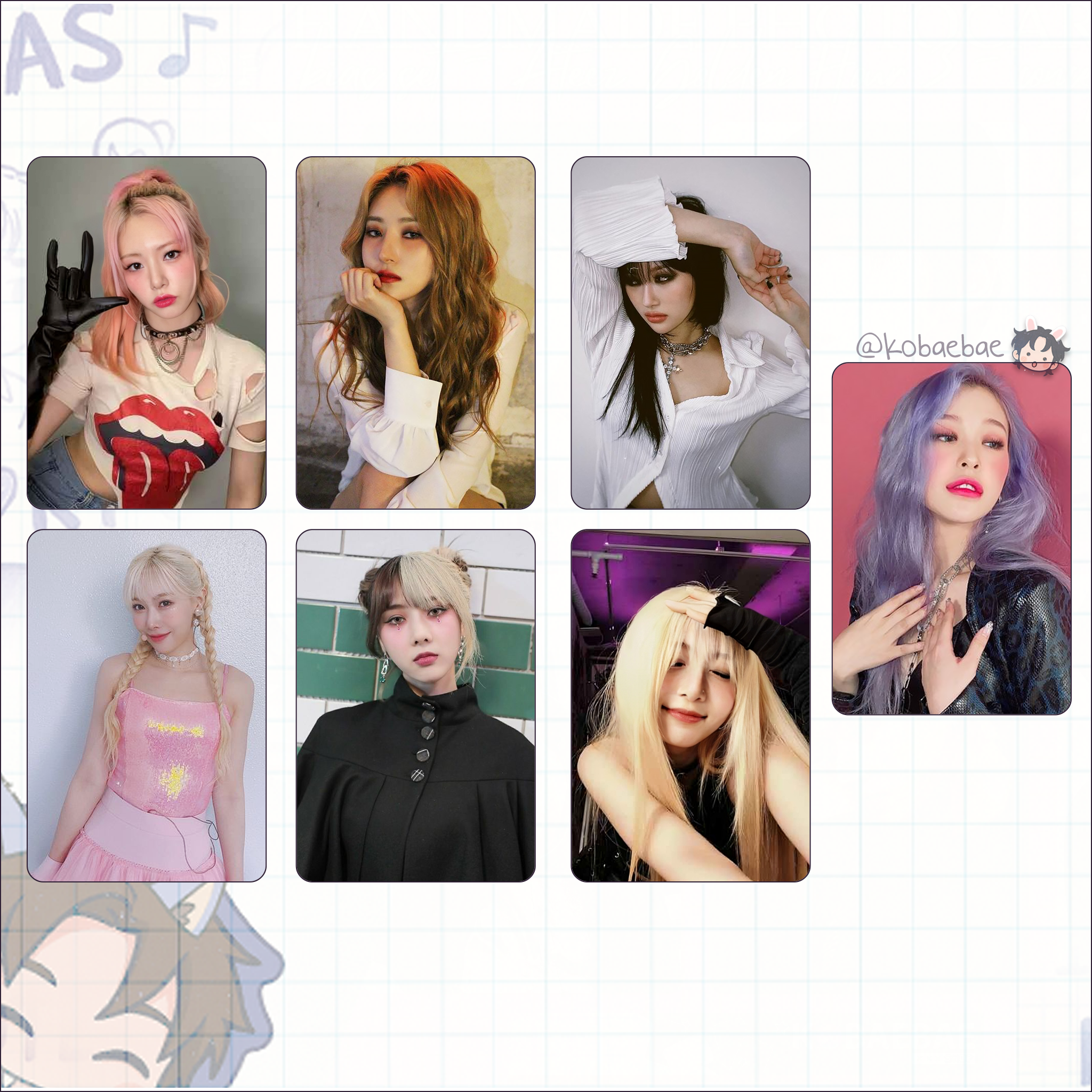 Dreamcatcher - handmade photocards kpop inspired - Random set 1