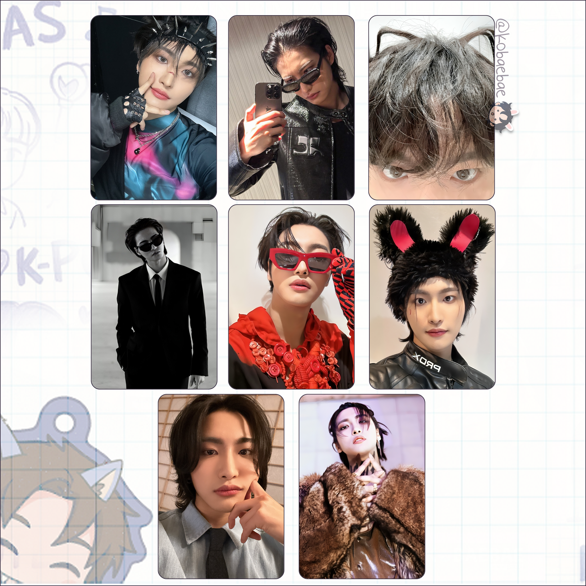 Atz - Seonghwa handmade photocards kpop inspired - Set 5