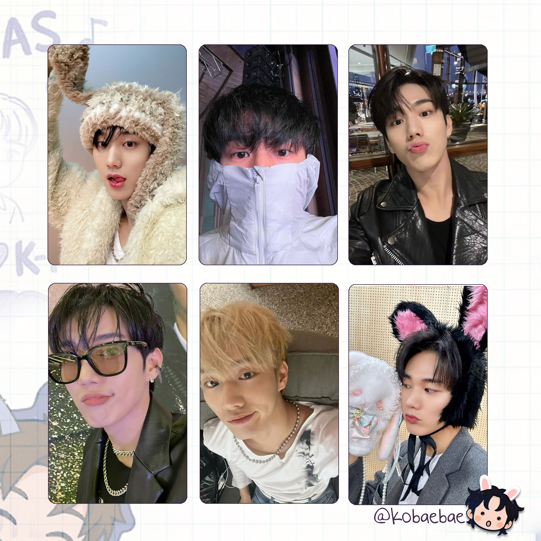 P1H - Tak handmade photocards kpop inspired - Set 2