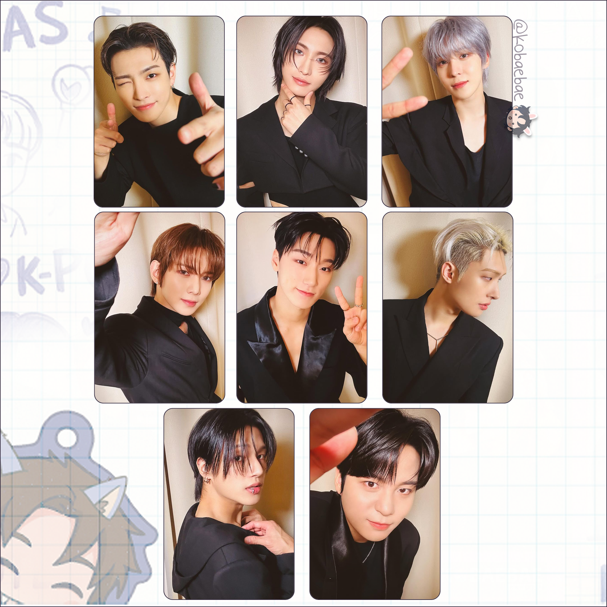 Atz - Self Style Handmade photocards kpop inspired - Bias set 2
