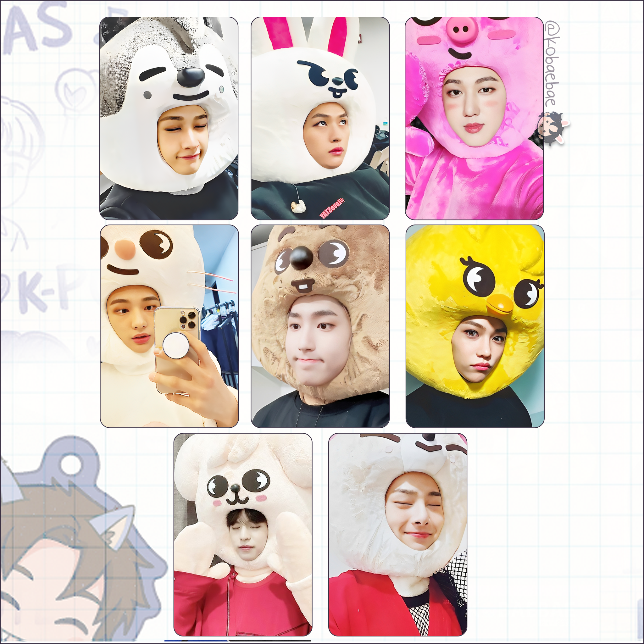 Skz - Skzoo Stray Handmade photocards kpop inspired - Bias set