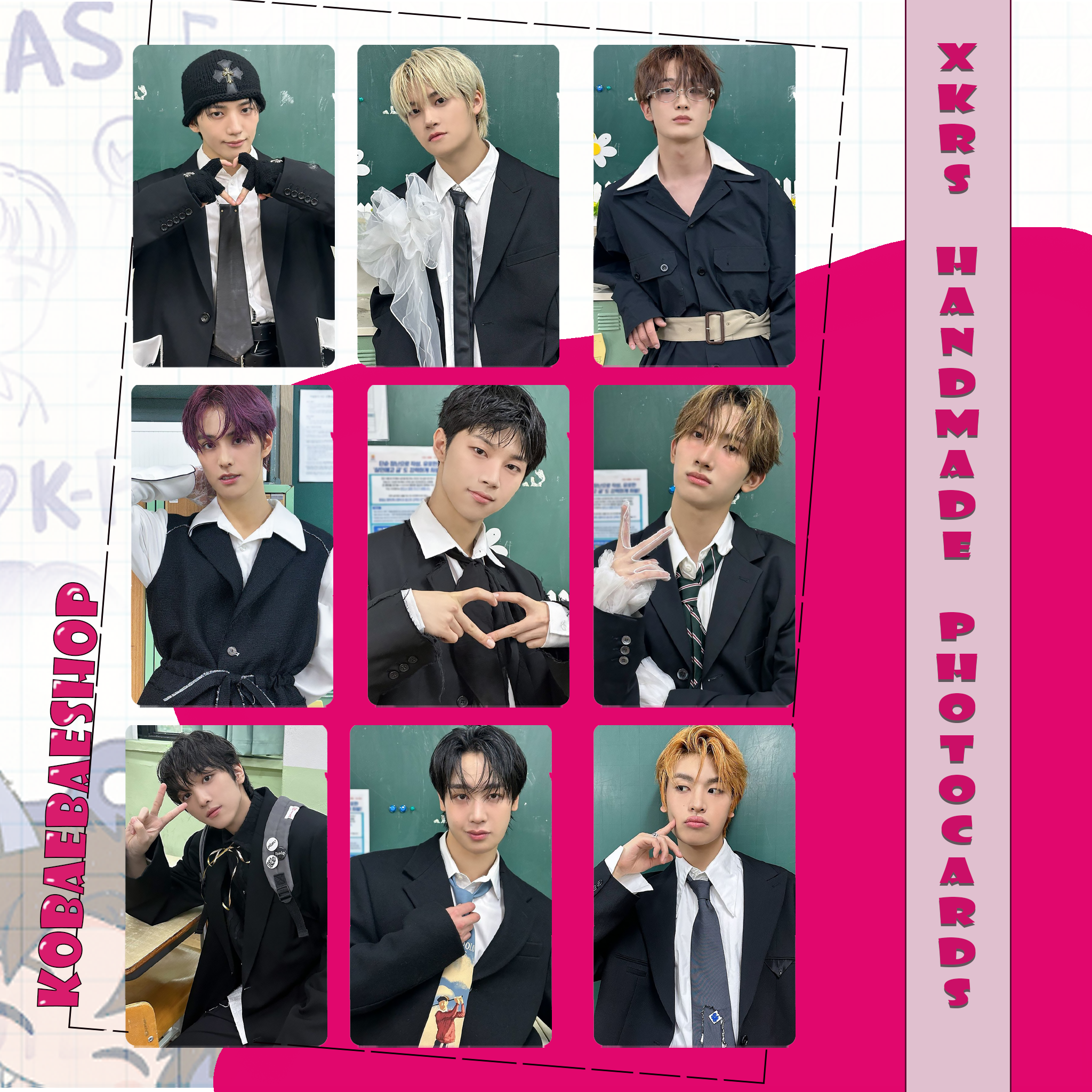 Xkrs - Dazed IG Handmade photocards kpop inspired - Bias set