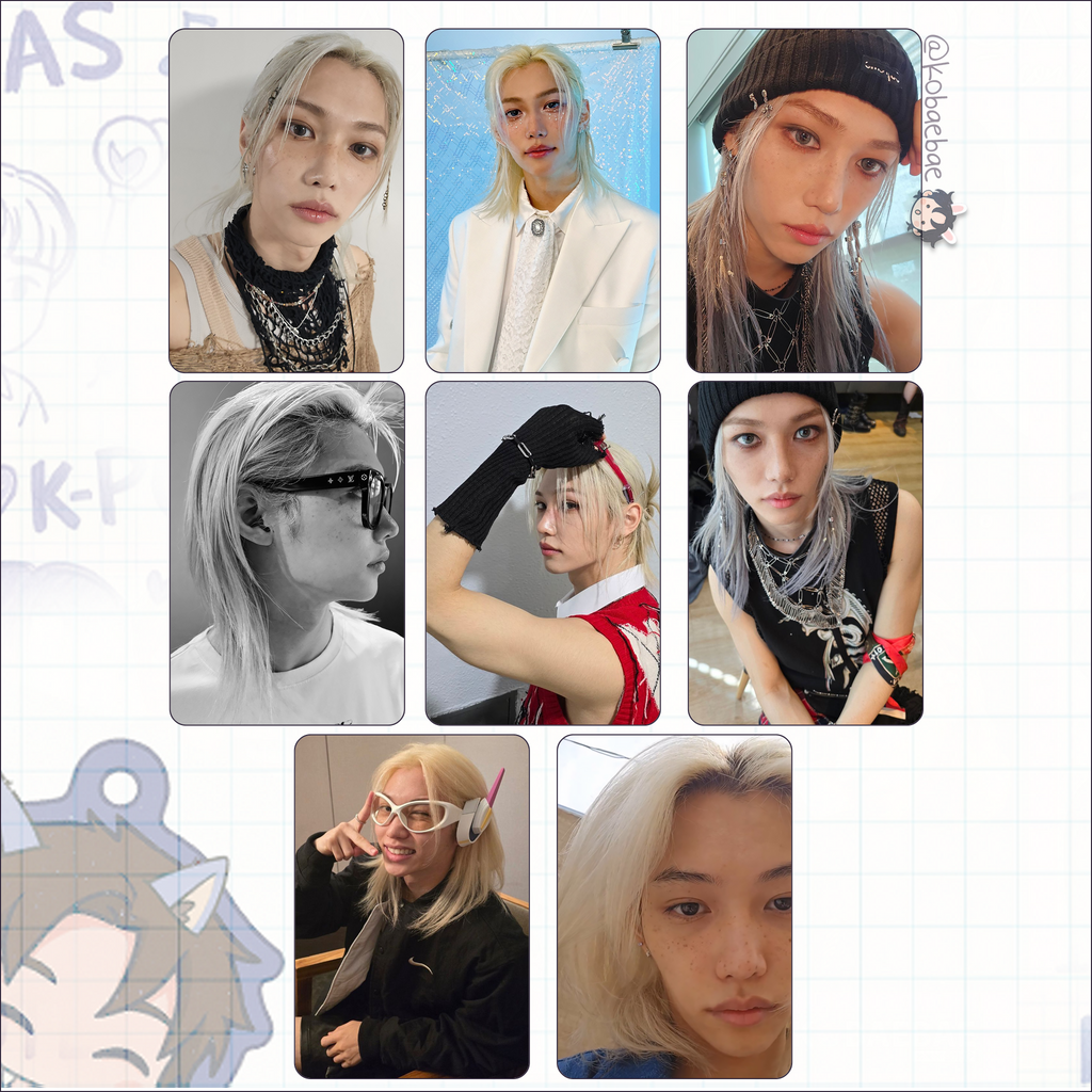 Skz (Stray Kids) - Felix handmade photocards kpop inspired - Set 10