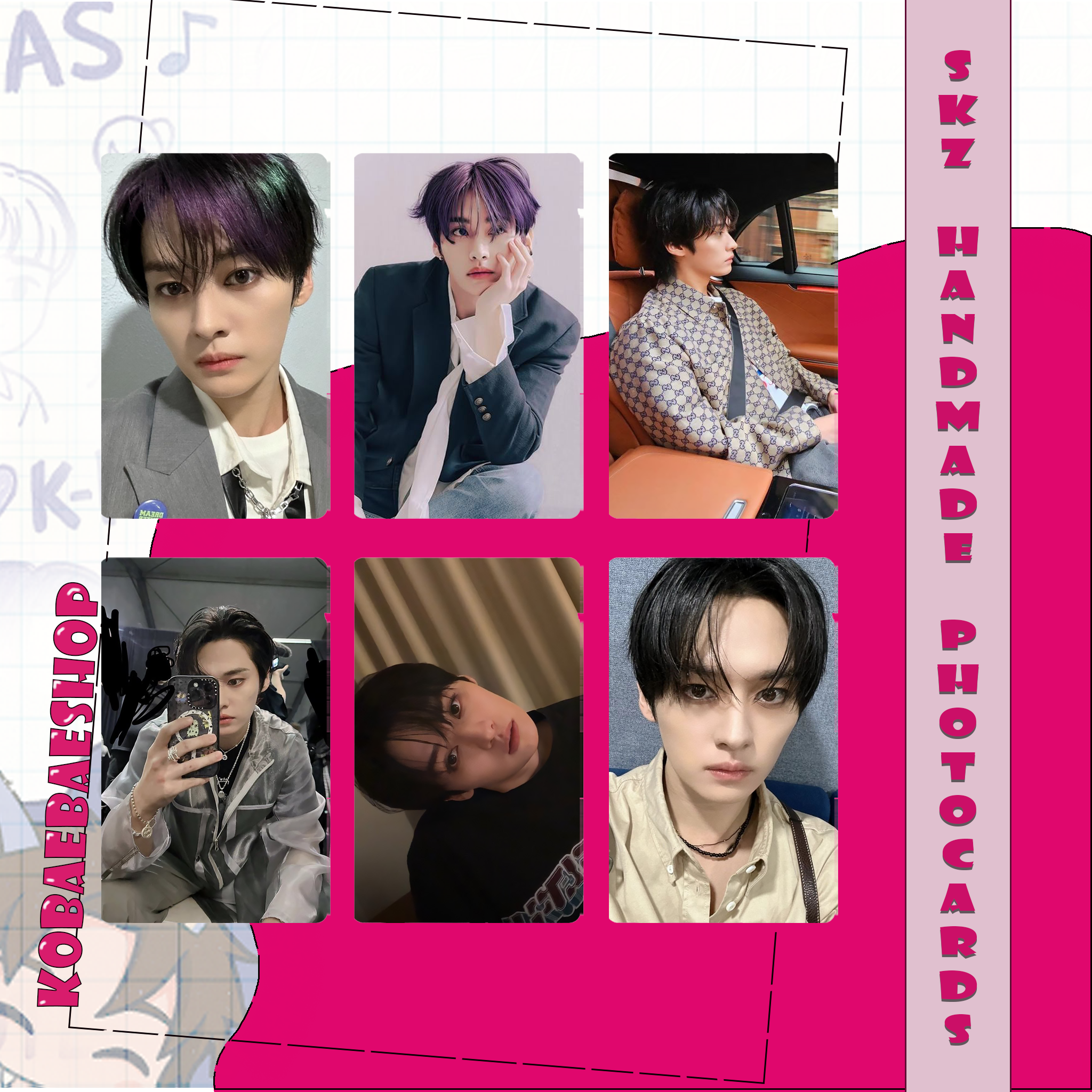 Skz - Minho handmade photocards kpop inspired - Set 3