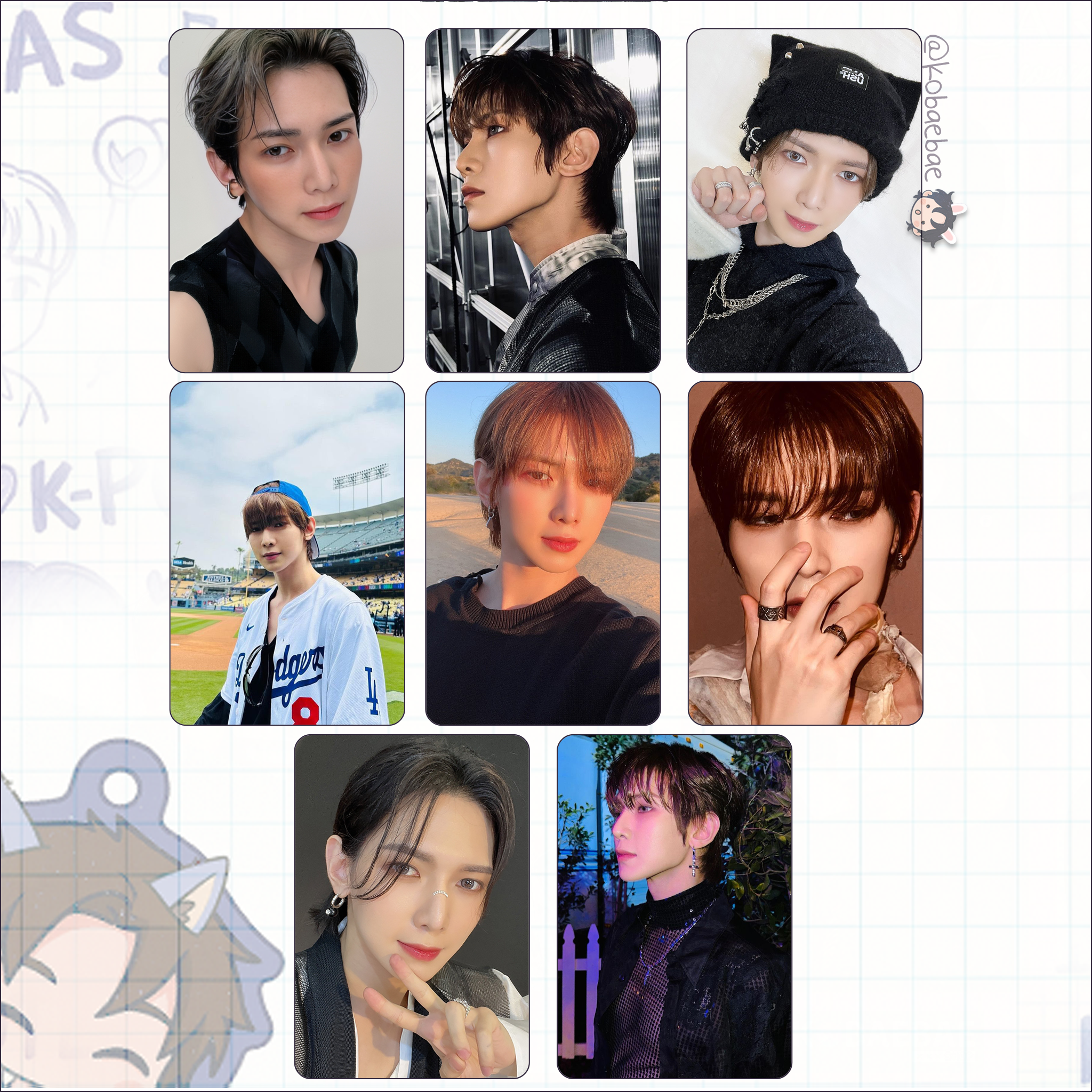 Atz - Yeosang handmade photocards kpop inspired - Set 4