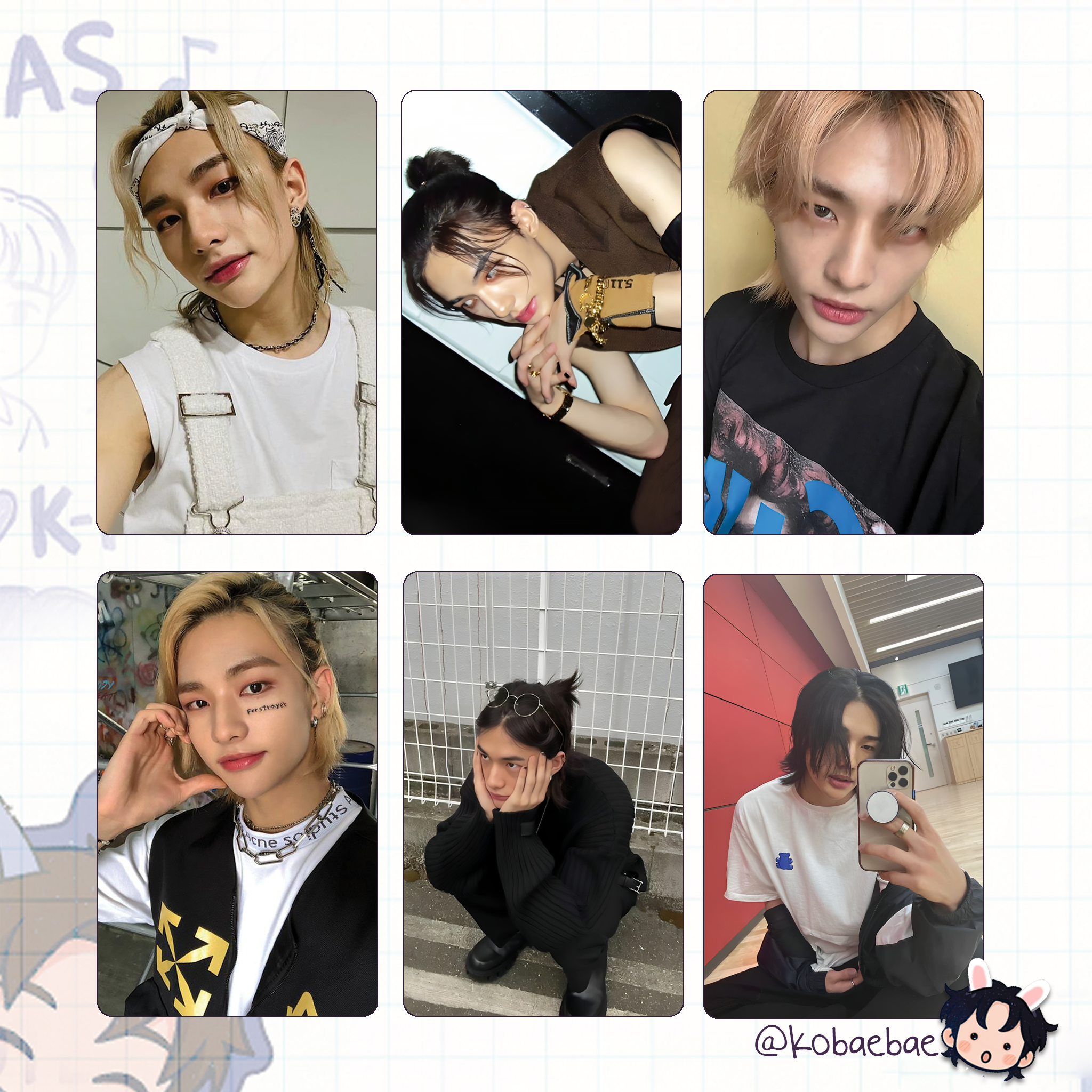 Skz - Hyune Handmade photocards kpop inspired - Bias set 5