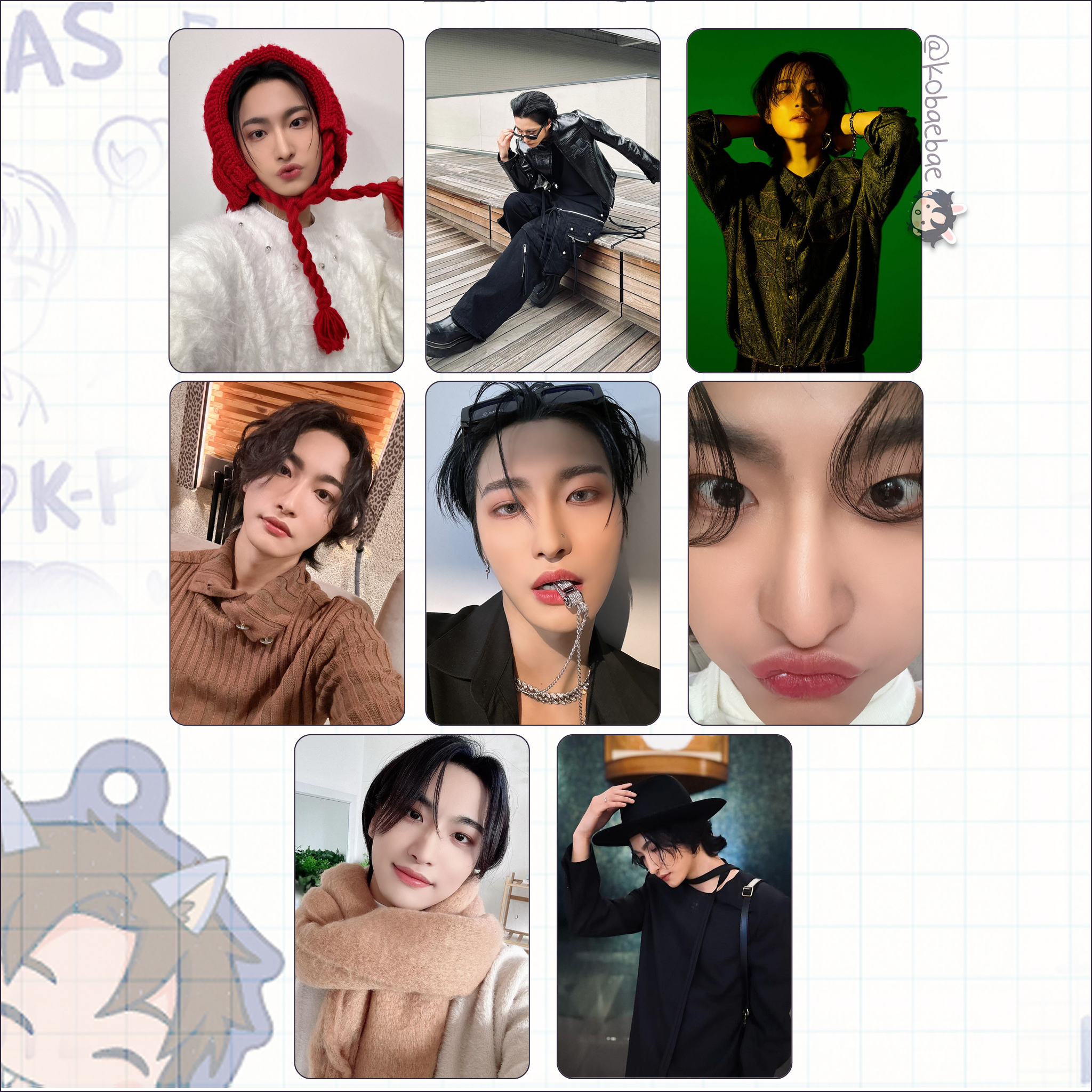 Atz - Hwa handmade photocards kpop inspired - Set 4