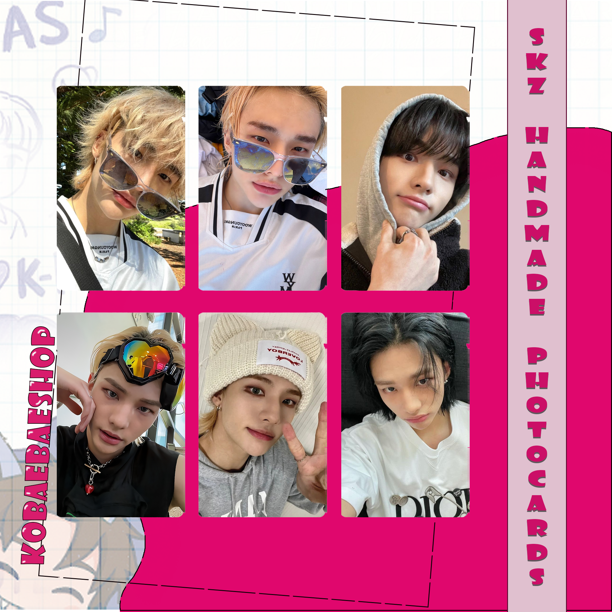 Skz - Hyune handmade photocards kpop inspired - Set 3