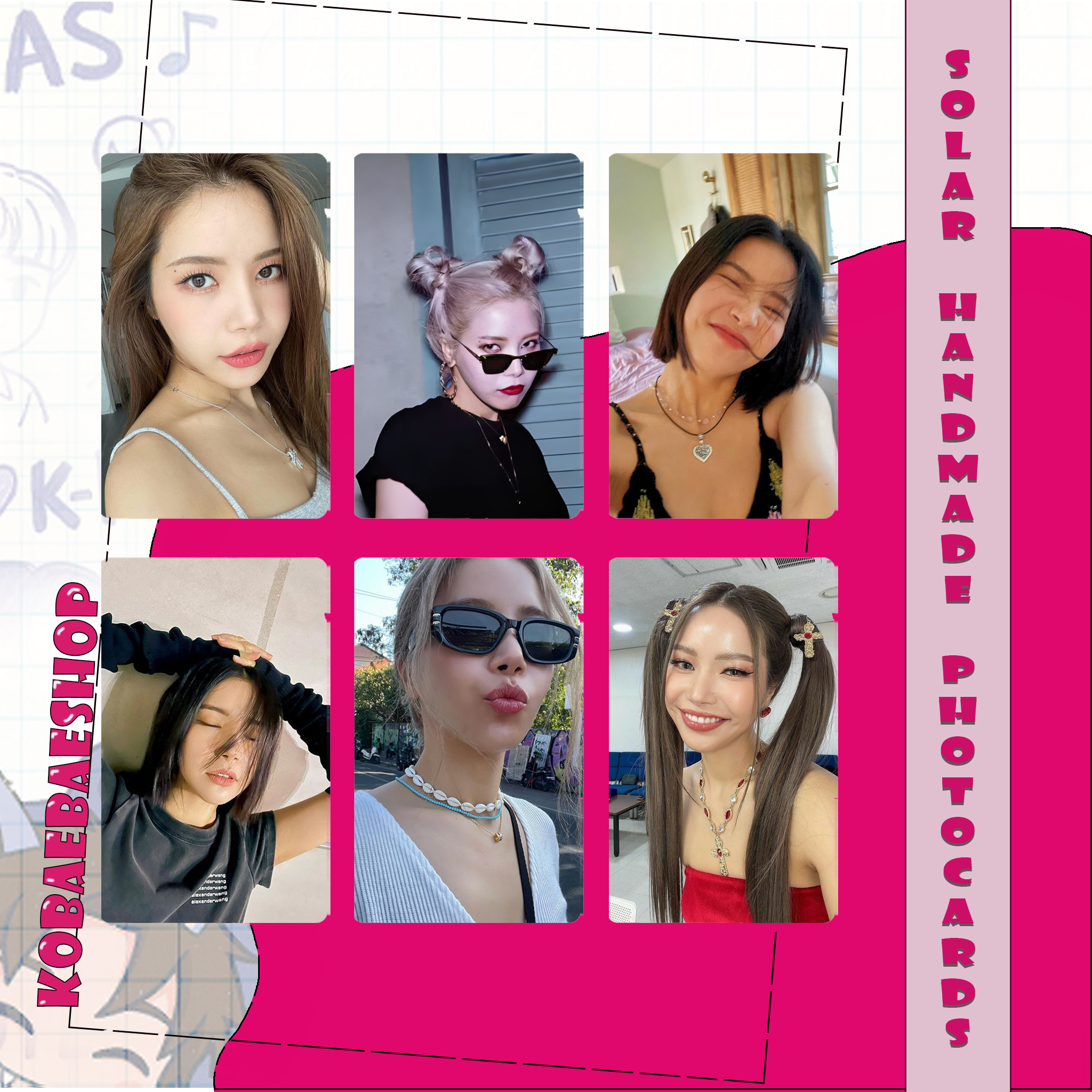 Mamoo - Solar handmade photocards kpop inspired - Set 1