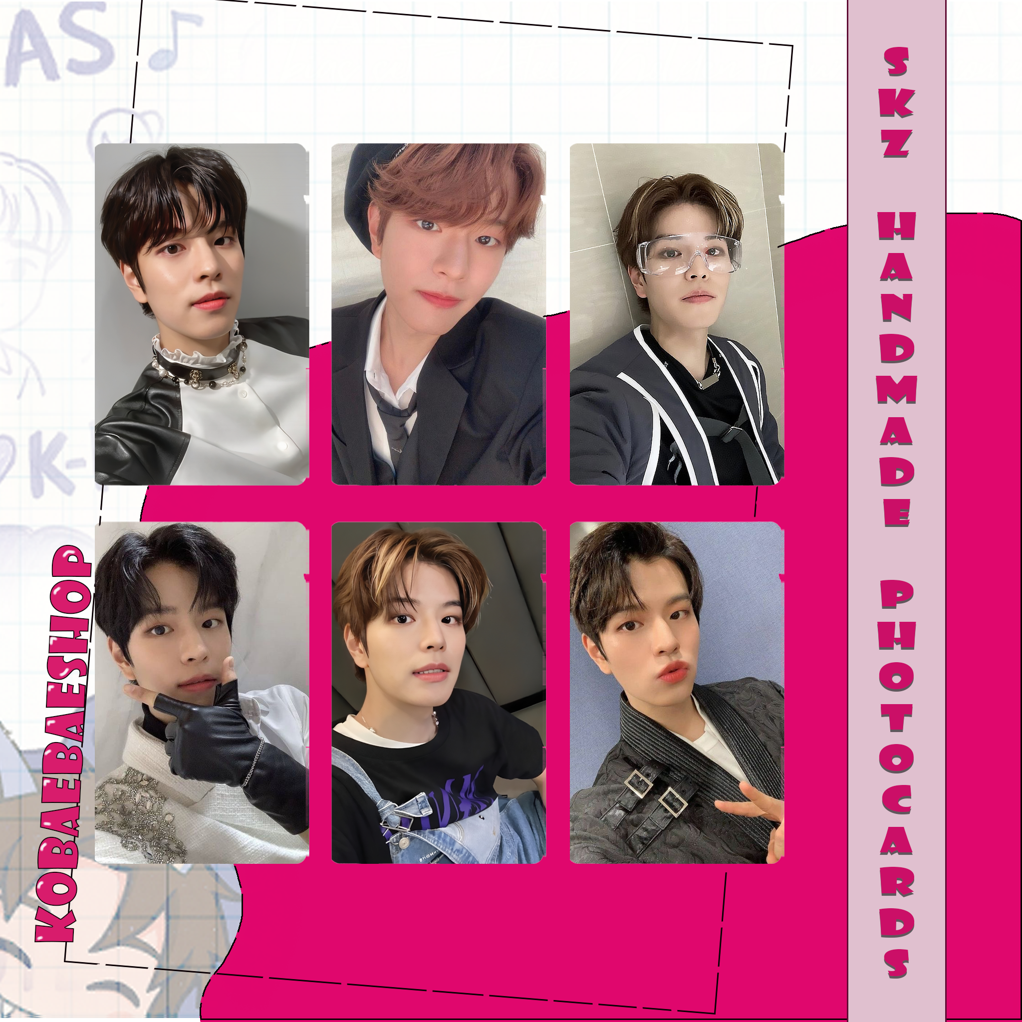 Skz - Min handmade photocards kpop inspired - Set 3