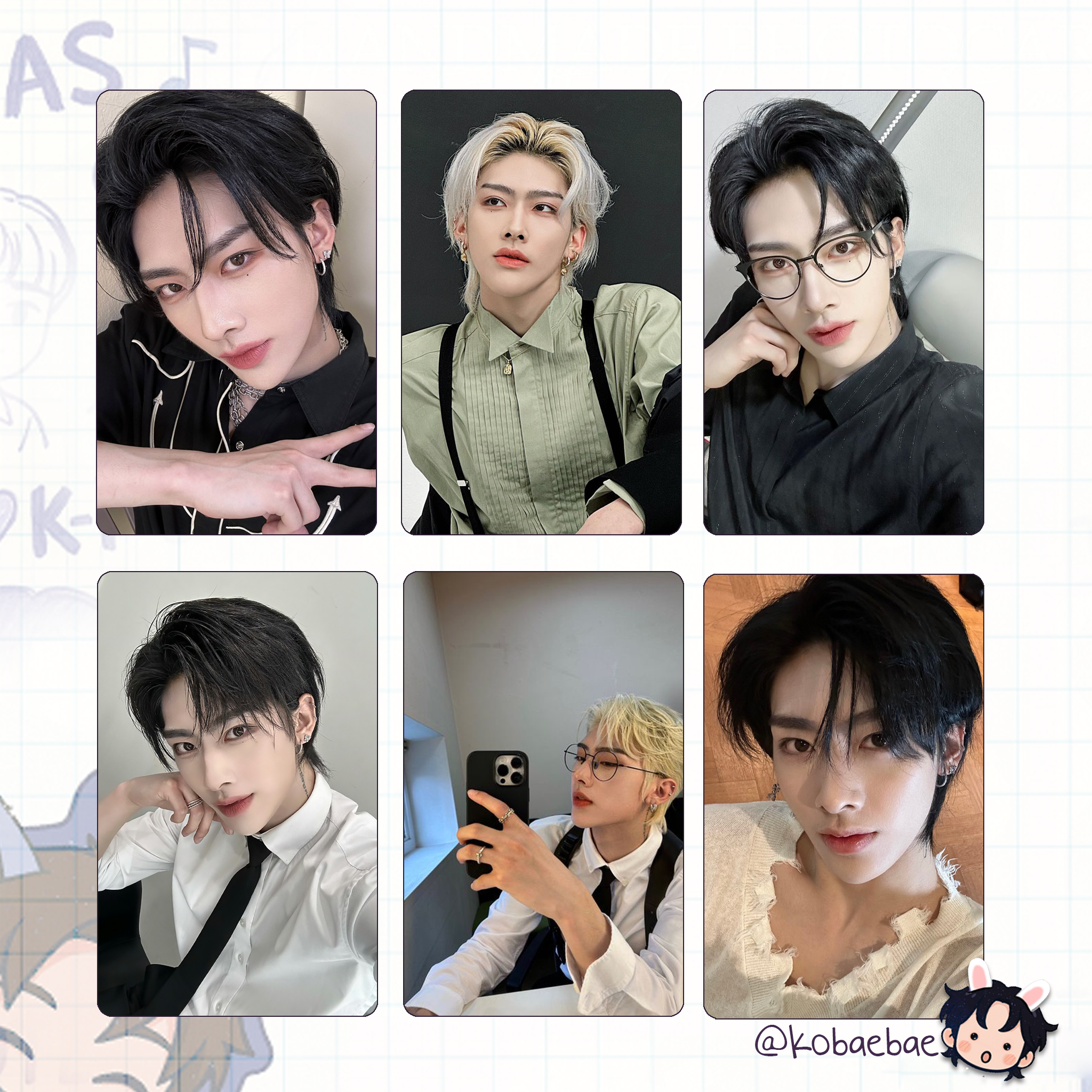 Zb1 - Rick handmade photocards kpop inspired - Set 2