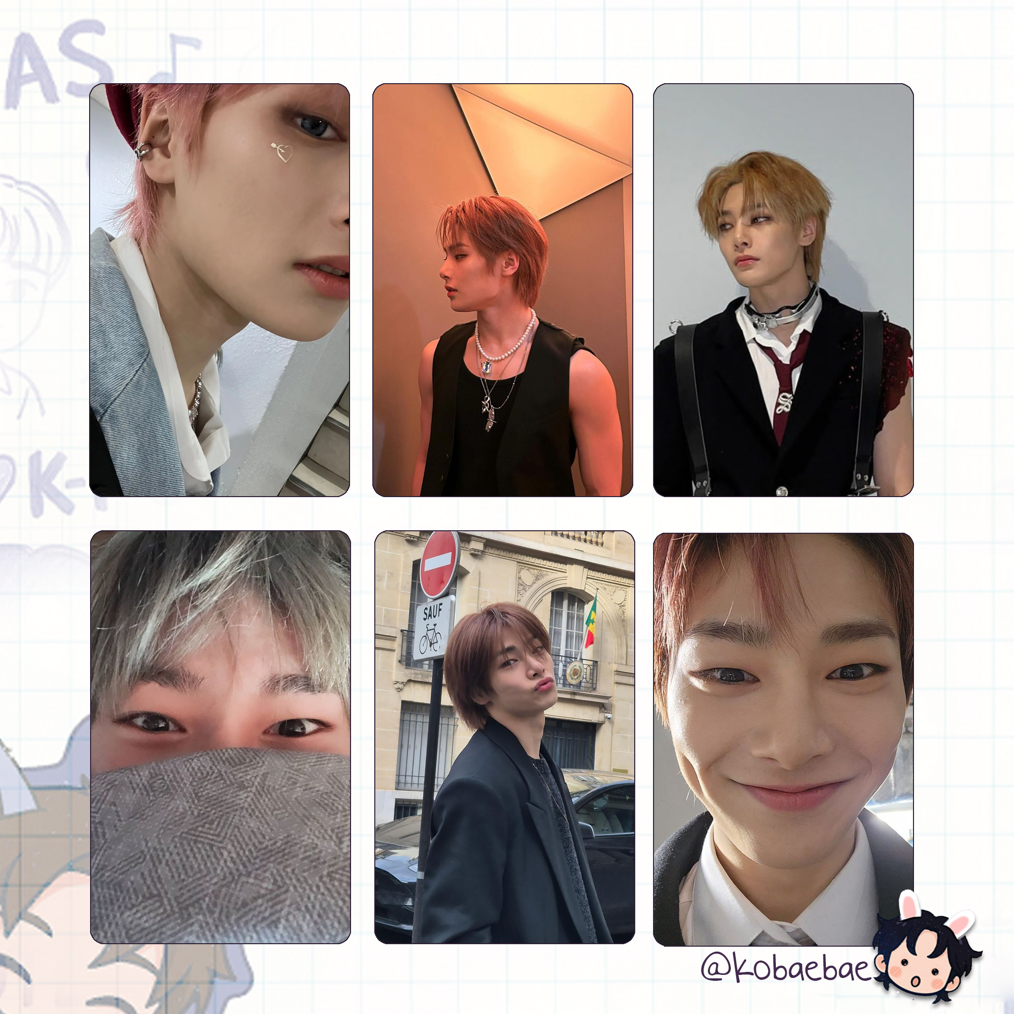 Skz (Stray Kids) - IN handmade photocards kpop inspired - Set 9