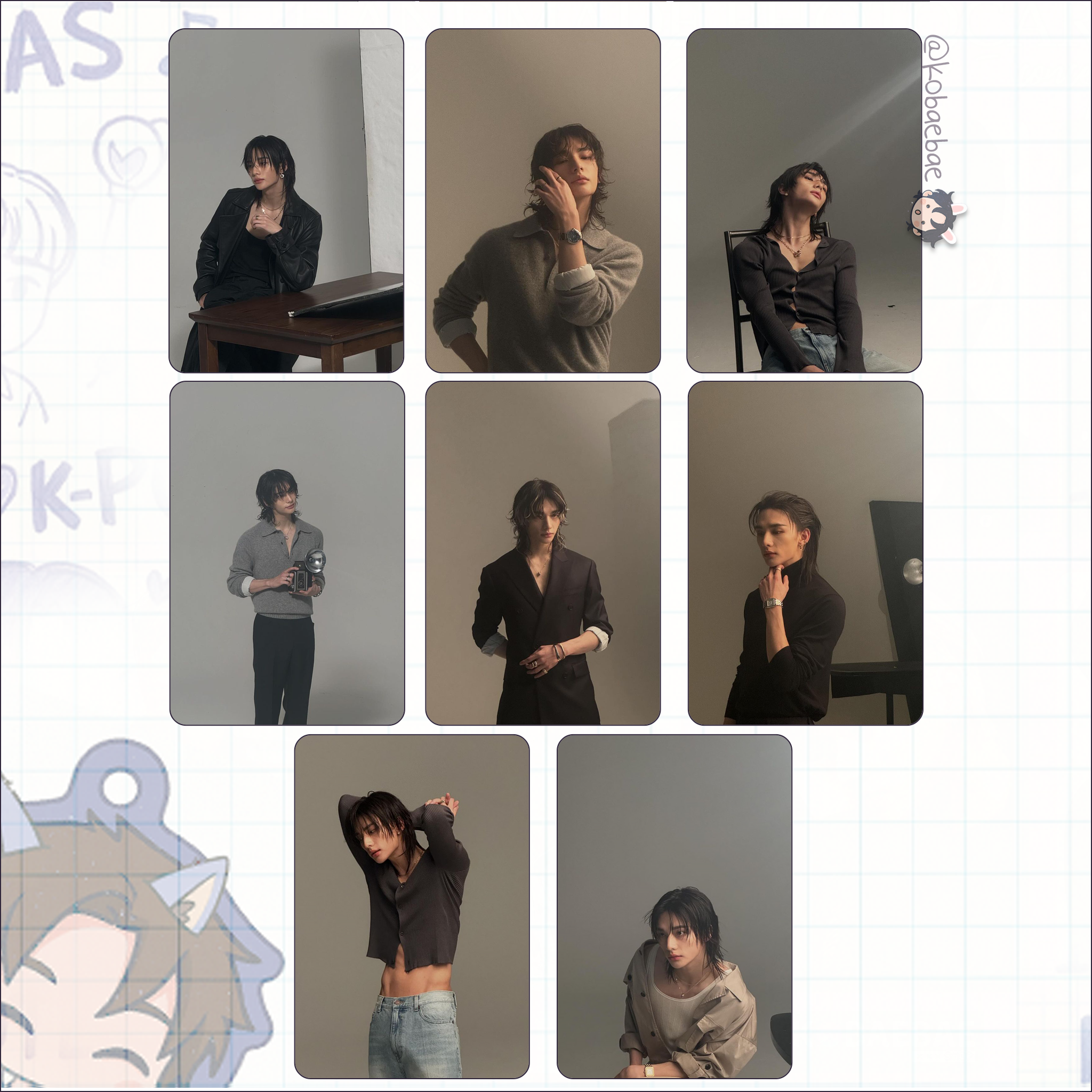 Skz (Stray Kids) - Hyune handmade photocards kpop inspired -  Model Shoot